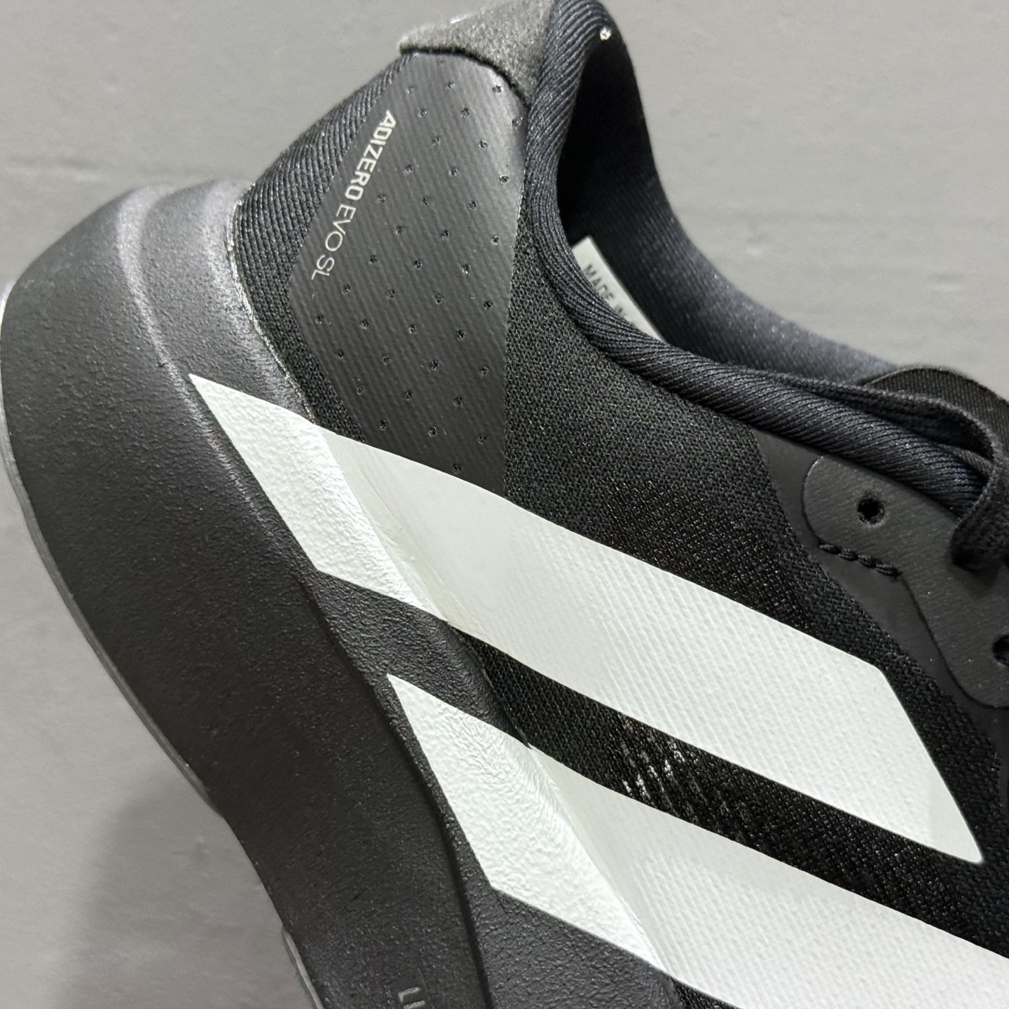 PK出品 新版出货 纯原 AD AD Adizero Evo SL M 黑白零度系列马拉松轻量竞速运动跑鞋 JP7149