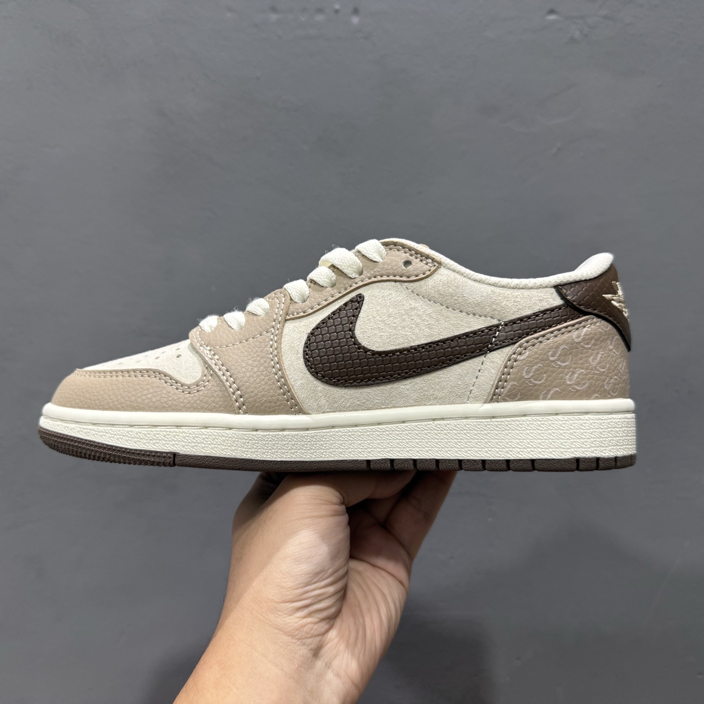 Travi Scott x Fragment Design x Air Jordan 1 Low OG SP AJ1 乔1 迪奥联名蛇年限定 棕蛇纹 DM7866-074