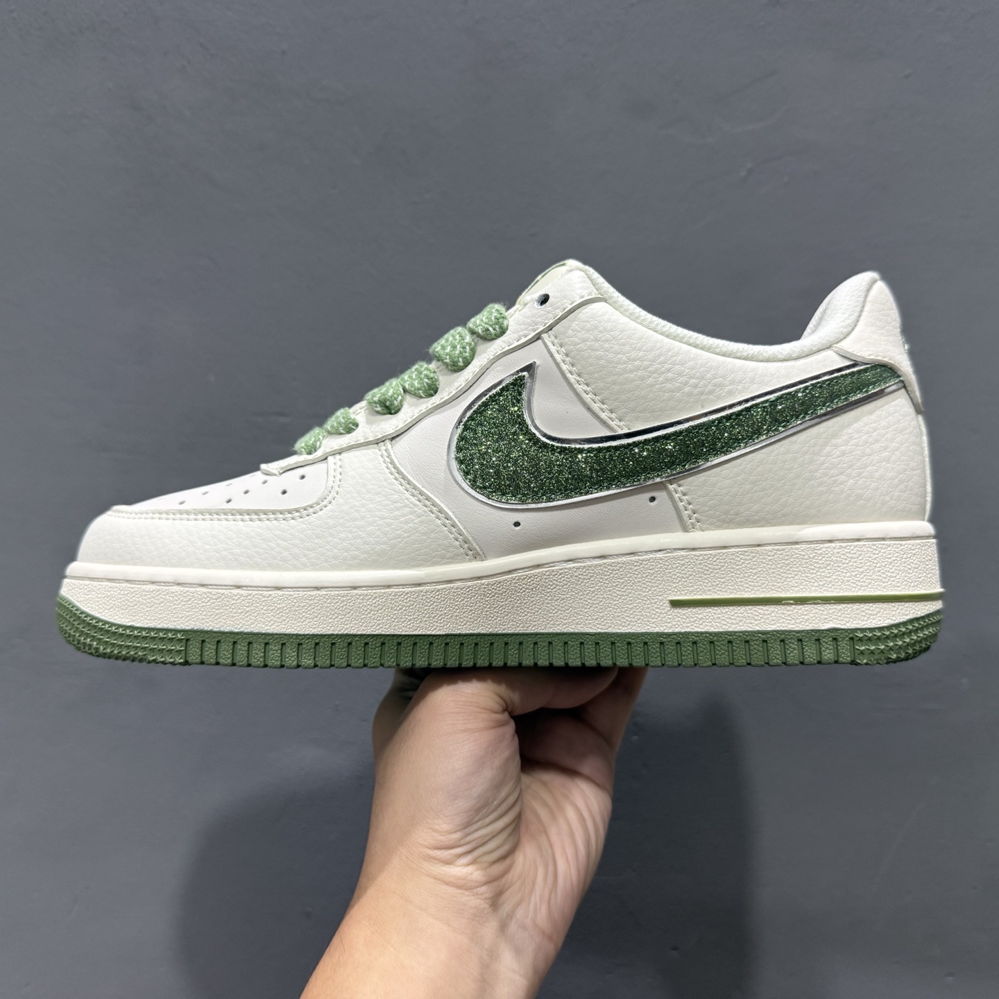独家实拍C版 Nike Air Force 1 Low 07 x GUCCI 白咖小钩满天星 QY6818-606