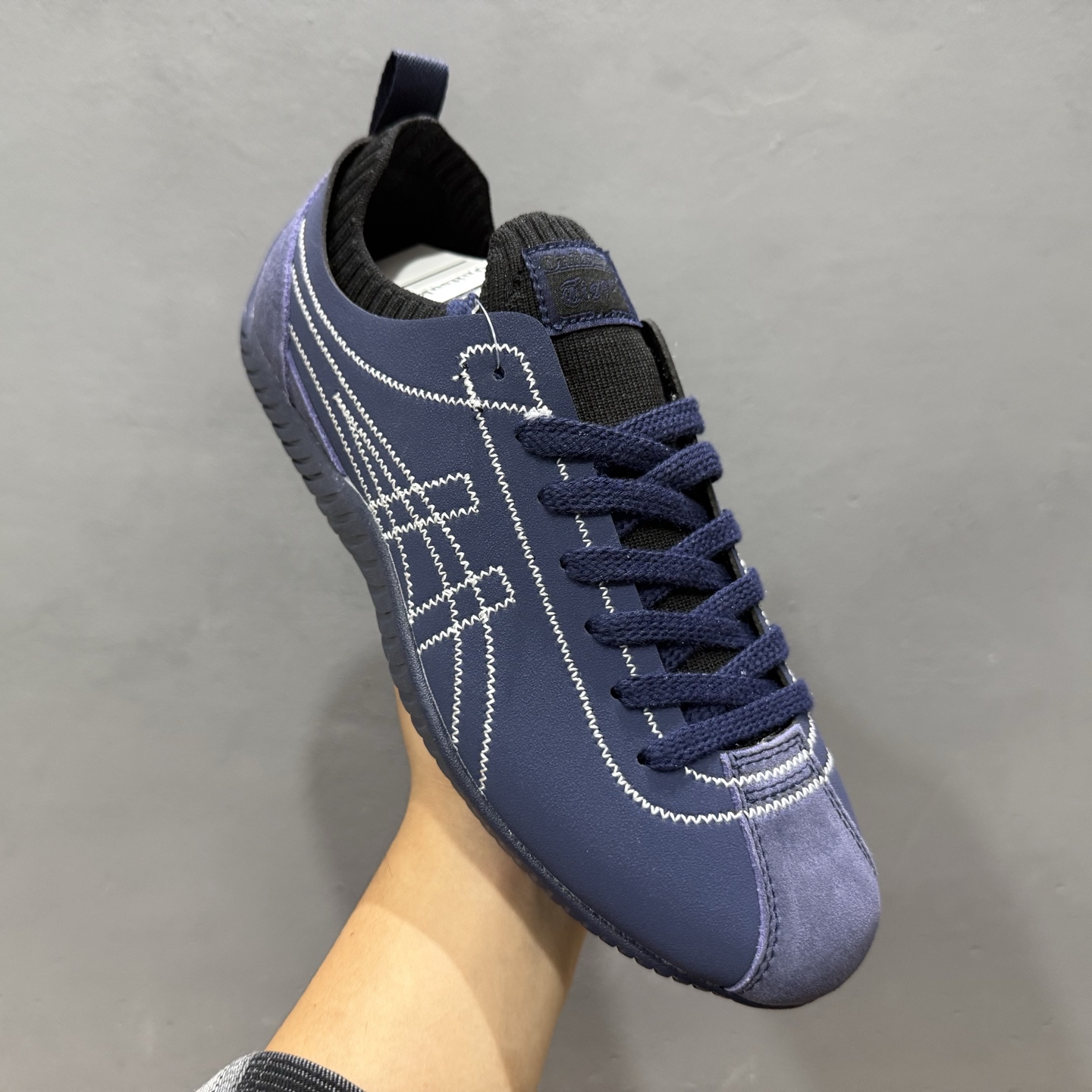 Onitsuka Tiger鬼冢虎 Sclaw 藏青色低帮生活休闲袜子鞋 1183B969-400