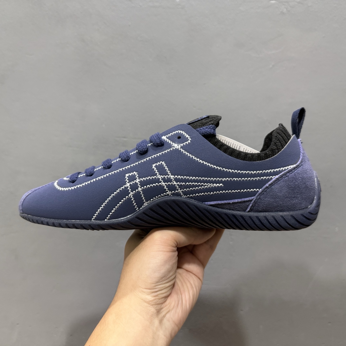 Onitsuka Tiger鬼冢虎 Sclaw 藏青色低帮生活休闲袜子鞋 1183B969-400