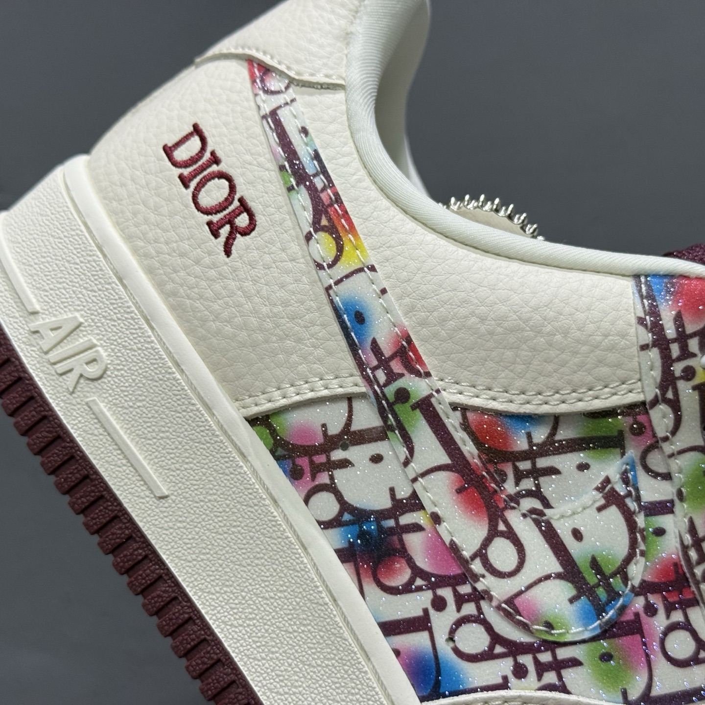 独家实拍Nike Air Force 1‘07 Low 迪奥联名 彩色插花 空军一号低帮休闲板鞋 DF0188-063