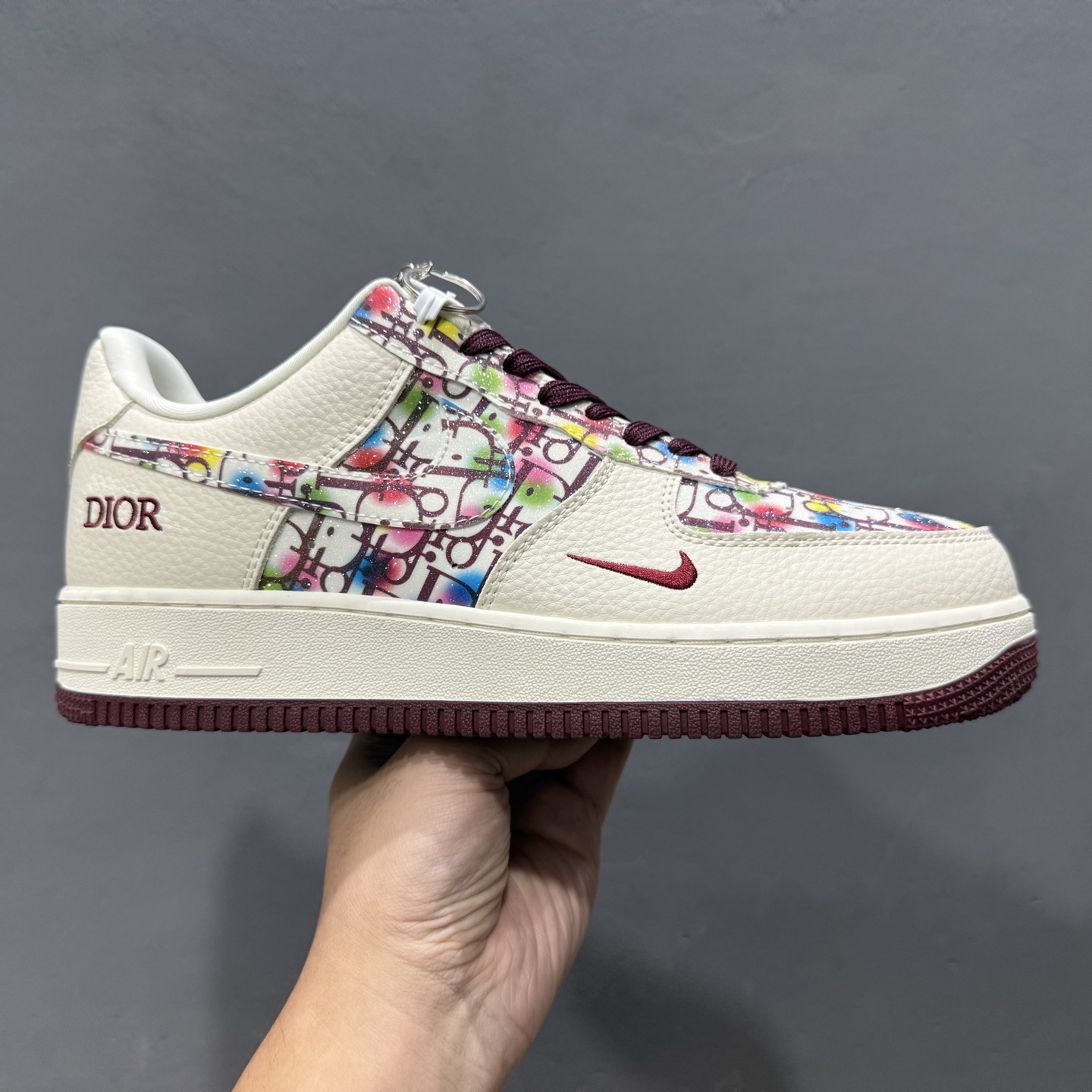 独家实拍Nike Air Force 1‘07 Low 迪奥联名 彩色插花 空军一号低帮休闲板鞋 DF0188-063