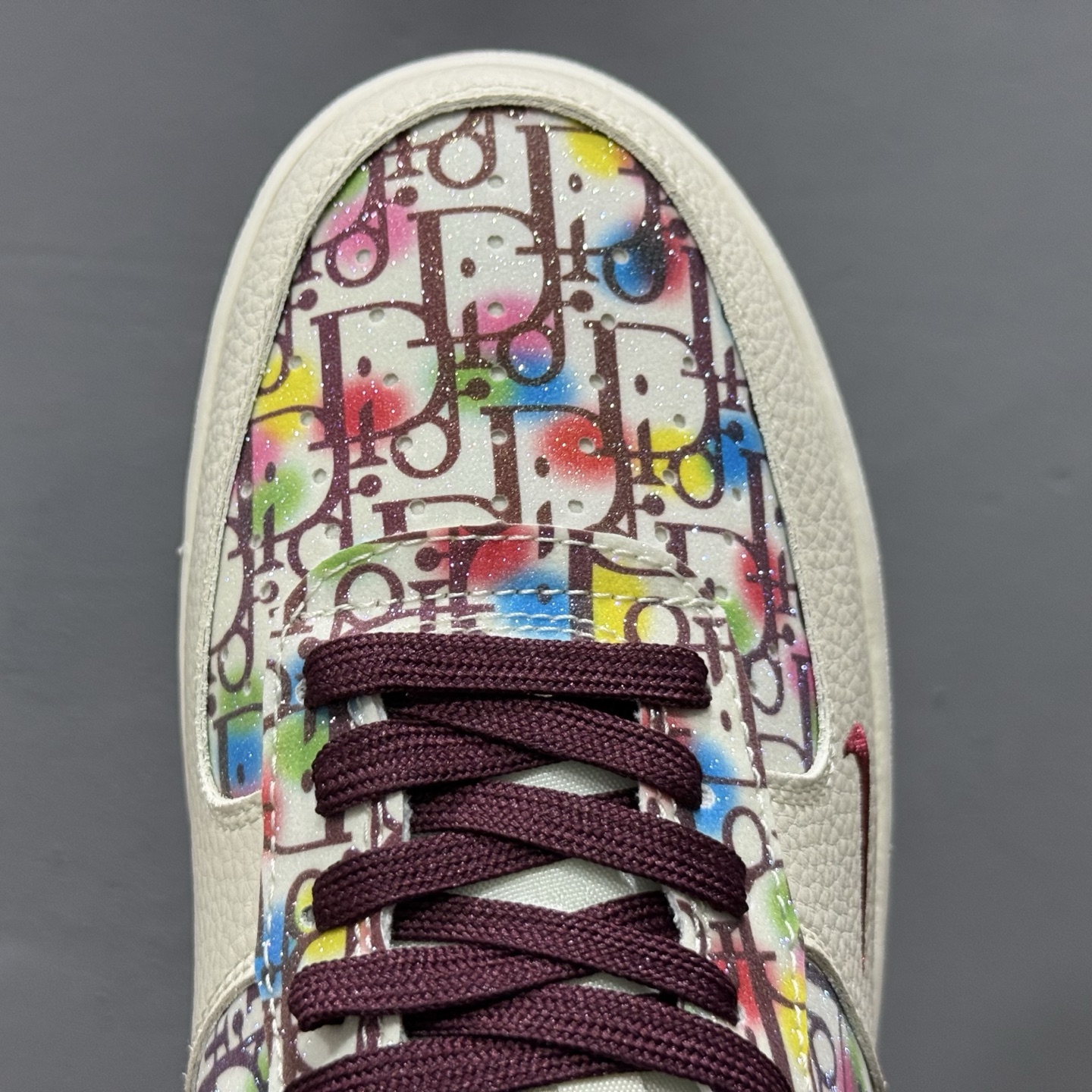 独家实拍Nike Air Force 1‘07 Low 迪奥联名 彩色插花 空军一号低帮休闲板鞋 DF0188-063
