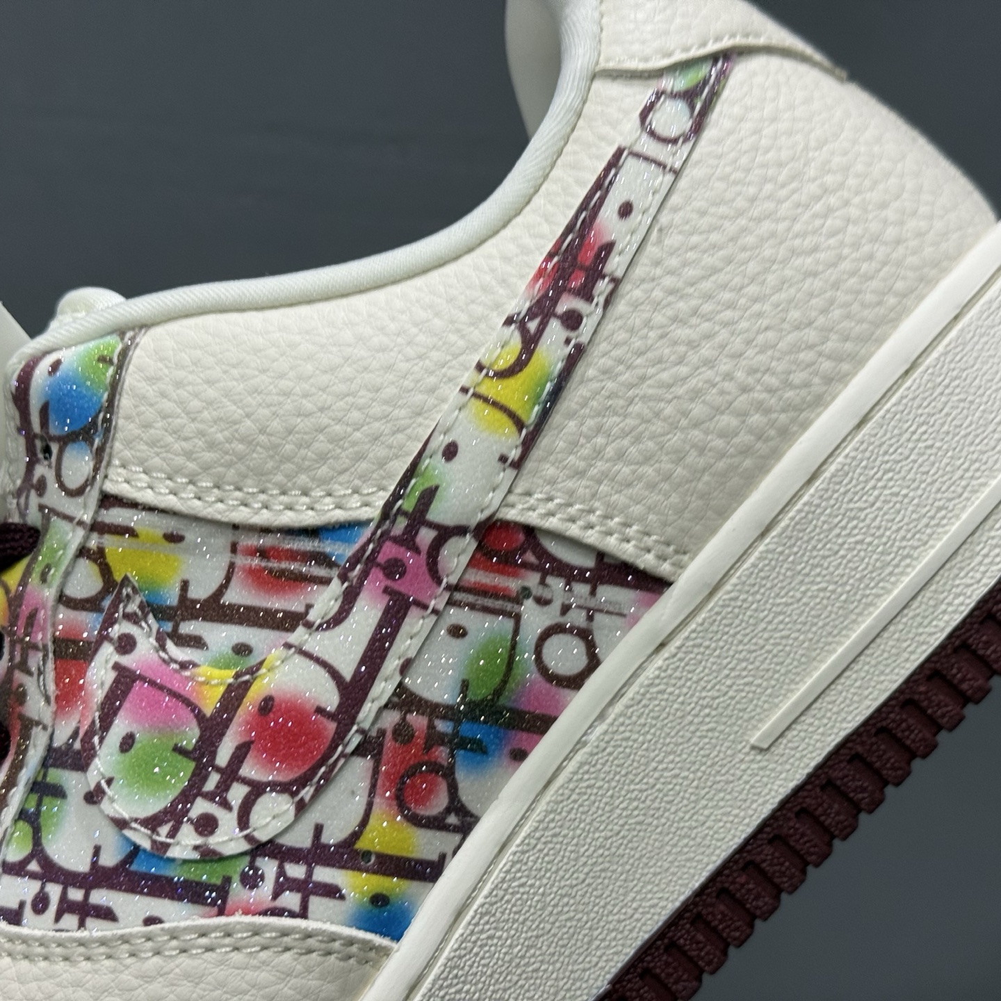 独家实拍Nike Air Force 1‘07 Low 迪奥联名 彩色插花 空军一号低帮休闲板鞋 DF0188-063