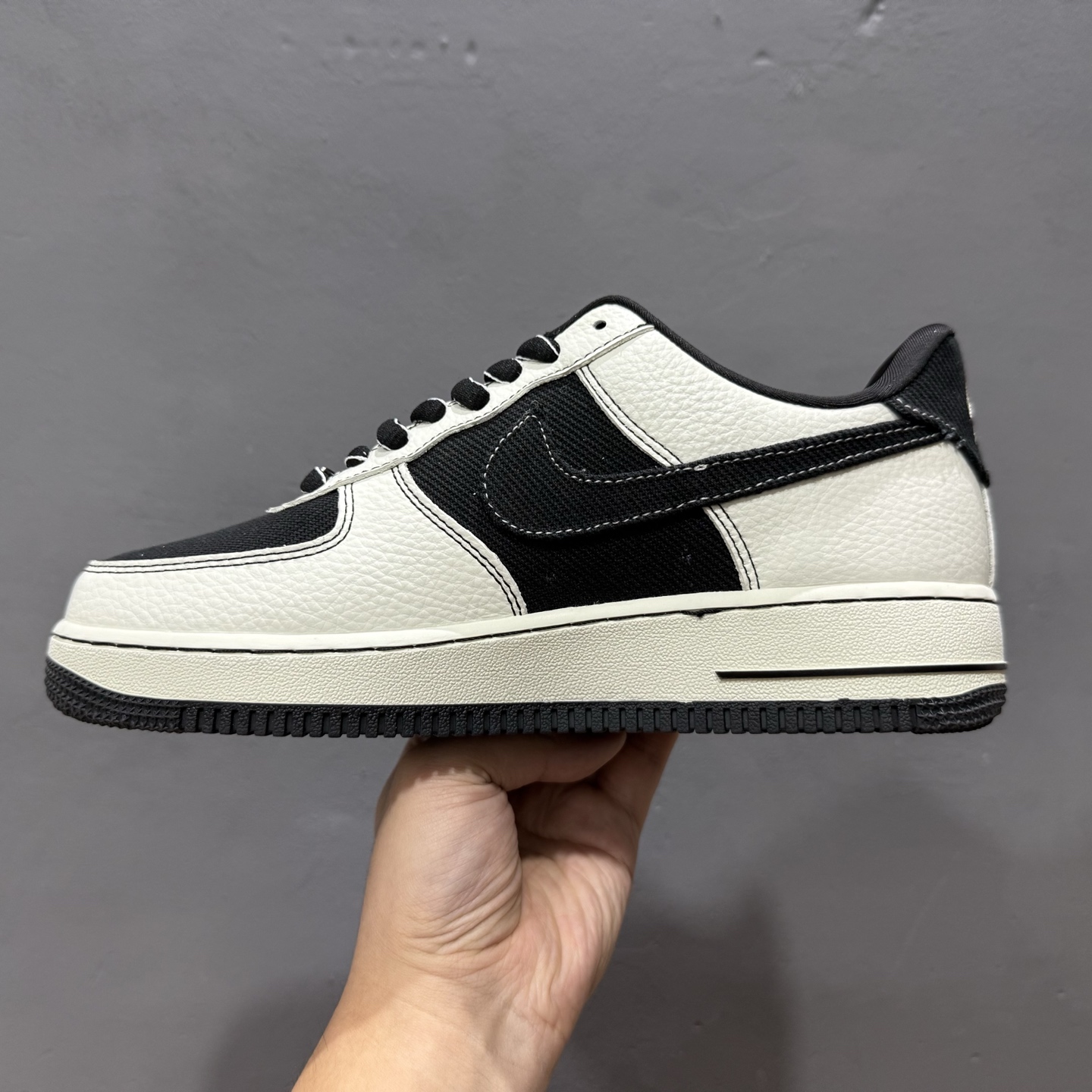 SC版 Nike Air Force 1'07 Low 黑白三小勾 空军一号低帮休闲板鞋 SC9207-537