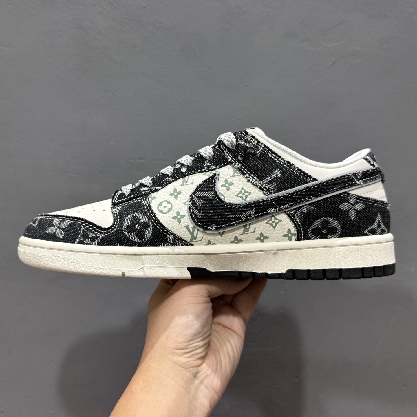 Louis Vuitton x Nike Dunk Low黑牛仔黑勾 YX5066-351