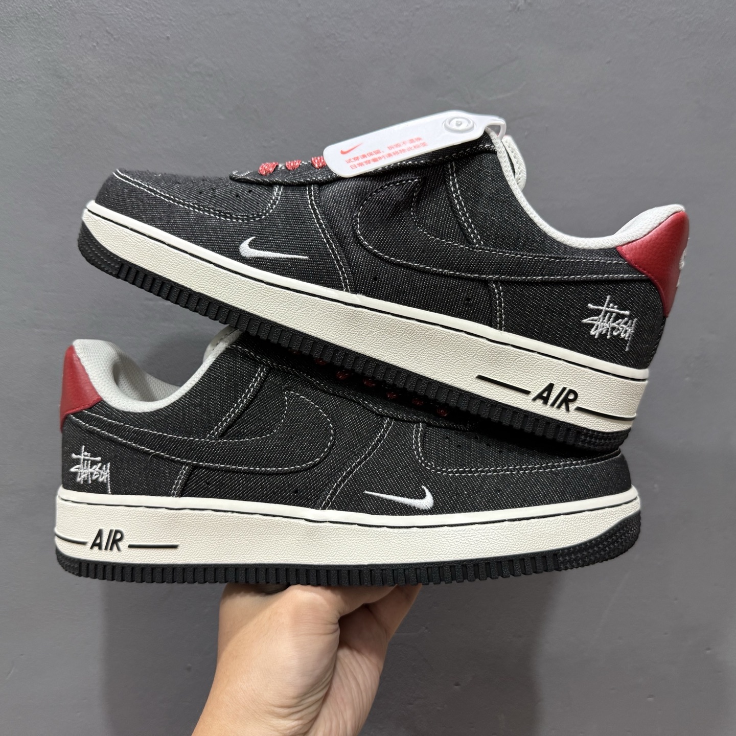 Nike Air Force 1'07 Low 斯图西联名 深灰织布 空军一号低帮休闲板鞋 LW9279-002 Nike Air Force 1'07 Low 斯图西联名 深灰织布 空军一号低帮休闲板鞋 LW9279-002