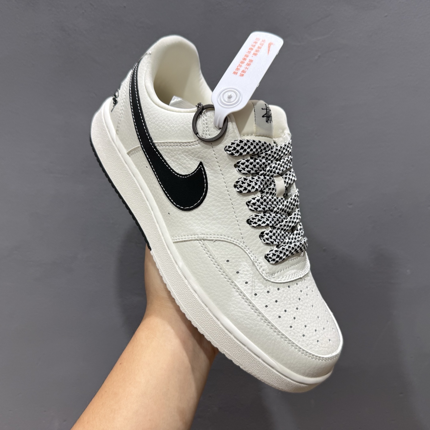 Nike Court Vision 1 LOW 低帮 板鞋 “斯图西——双拼米黑” 运动鞋  CS5288-017