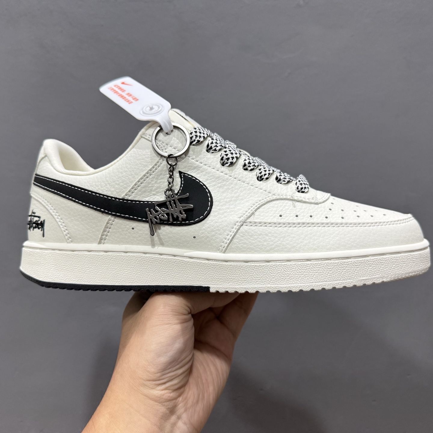 Nike Court Vision 1 LOW 低帮 板鞋 “斯图西——双拼米黑” 运动鞋  CS5288-017