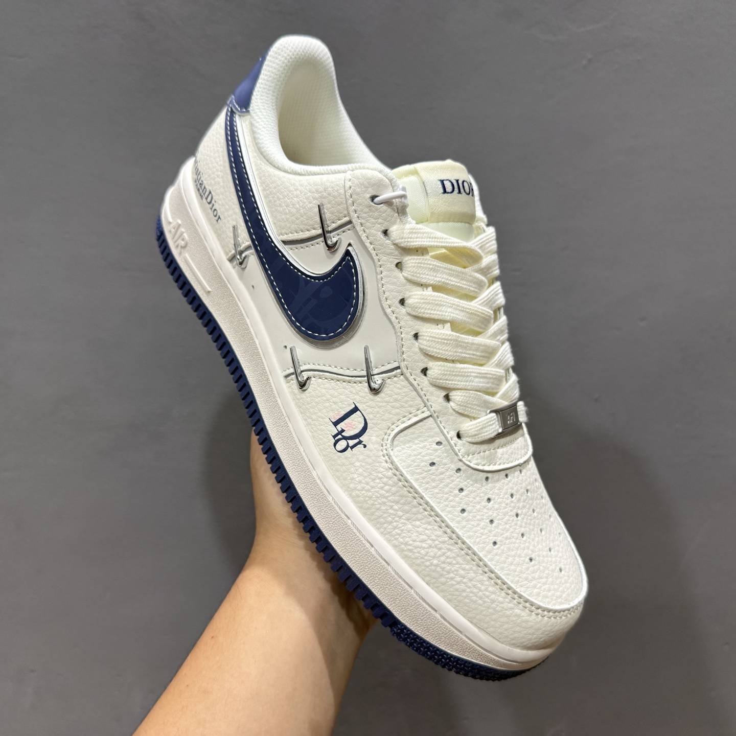 Nike Air Force 1‘07 Low 迪奥联名 蓝四小银勾 空军一号低帮休闲板鞋 XS2869-001