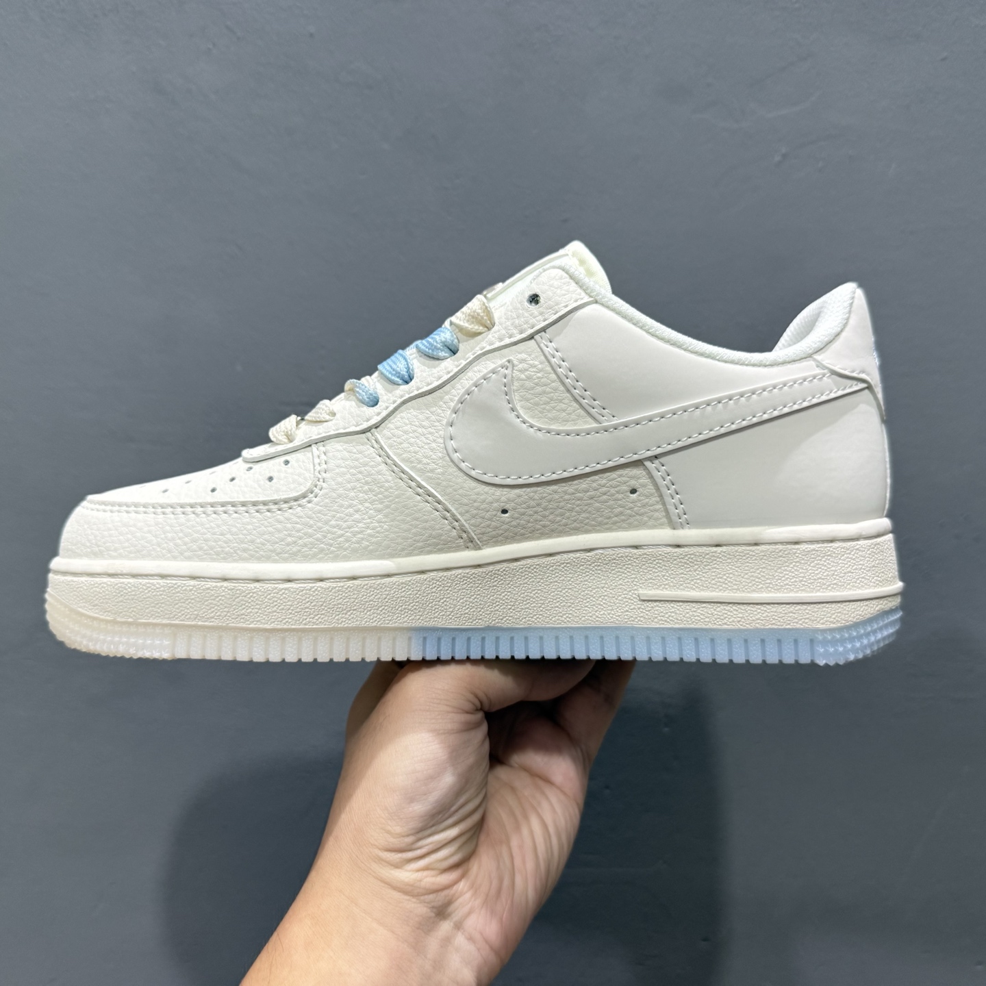 Nike Air Force 1'07 Low Supreme联名 双拼米蓝 空军一号低帮休闲板鞋 XX3168-179