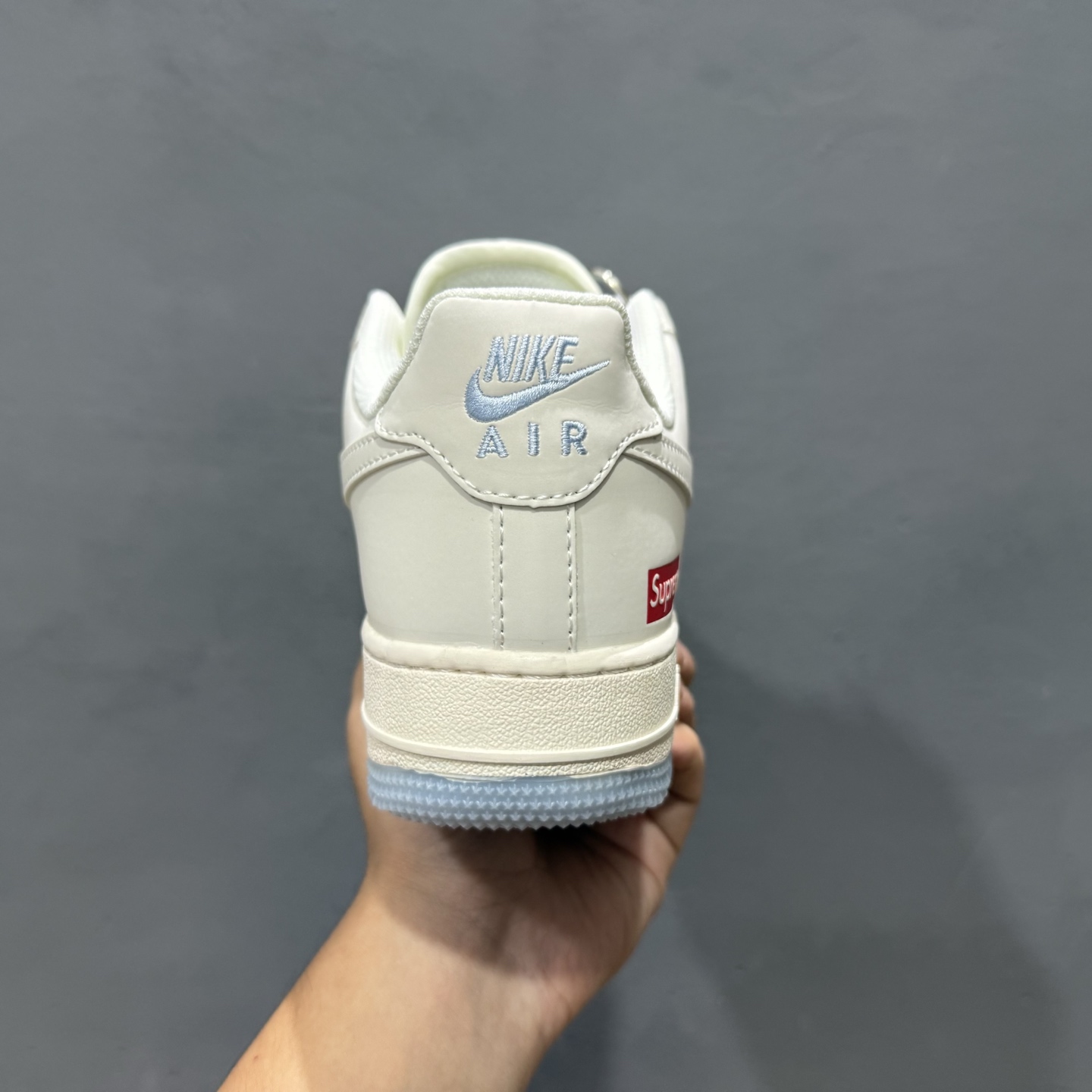 Nike Air Force 1'07 Low Supreme联名 双拼米蓝 空军一号低帮休闲板鞋 XX3168-179