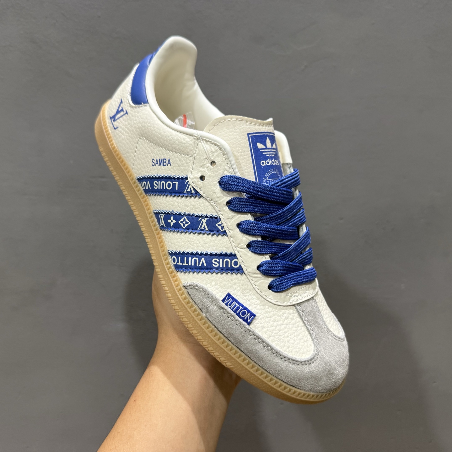 Adidas SAMBA OG 德训鞋 LV联名款 高端定制桑巴系列 低帮休闲板鞋  XR005