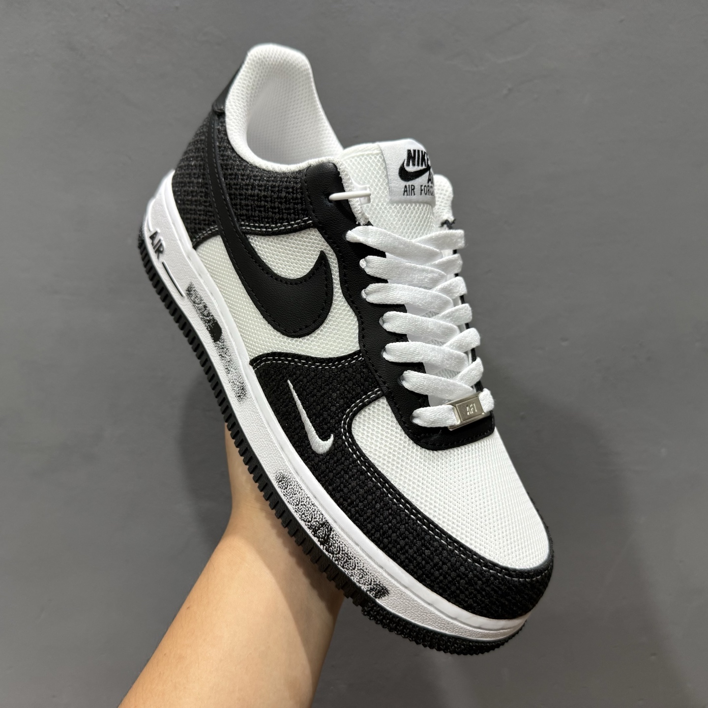 Nike Air Force 1'07 Low 官方爆款定制 牛仔布小勾 空军一号低帮休闲板鞋 ZH0316-091
