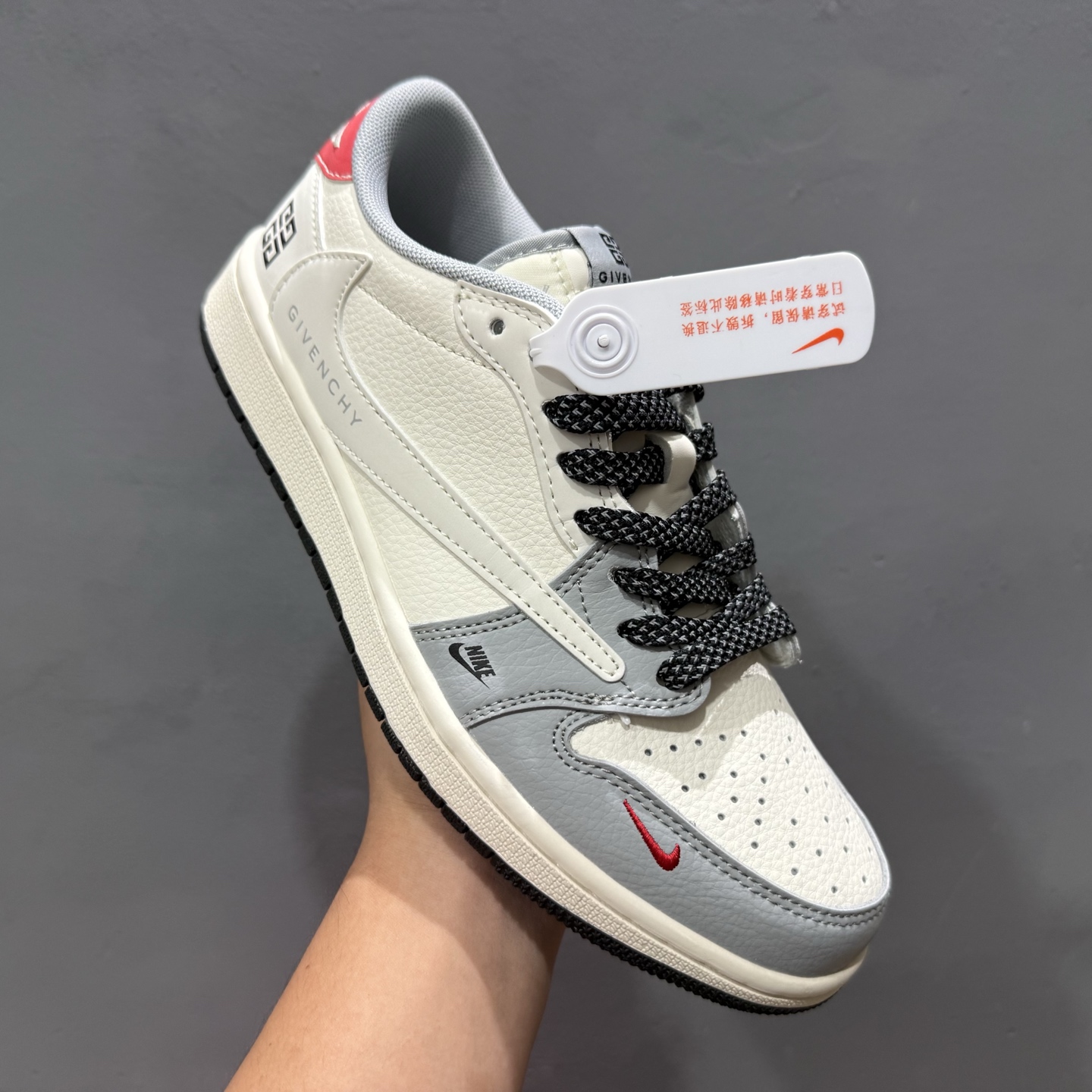 Travis Scott x Fragment Design × Air Jordan 1 Low OG SP AJ1 乔1纪 梵希联名 灰黑底 低帮文化休闲板鞋  XS7089-599