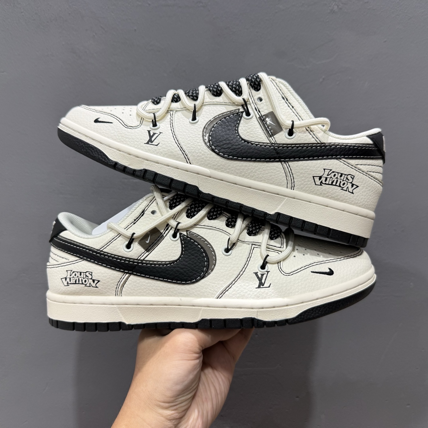 Nike SB Dunk Low LV联名绑带黑勾 低帮休闲板鞋  DM6868-076