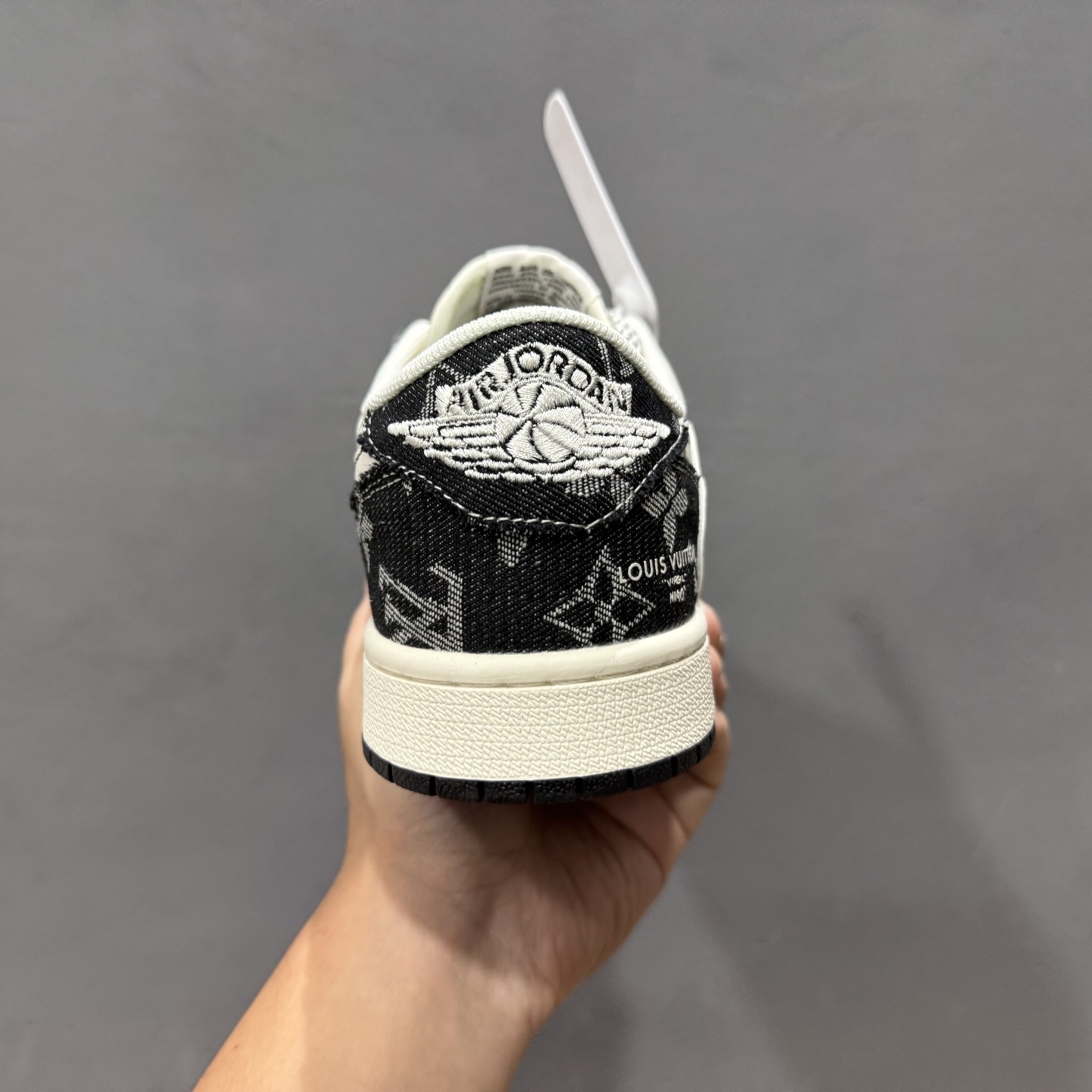 XC版Travis Scott x Fragment Design x Air Jordan 1 Low OG SP AJ1 乔1 LV联名 黑牛仔布 低帮文化休闲板鞋  YX5066-327