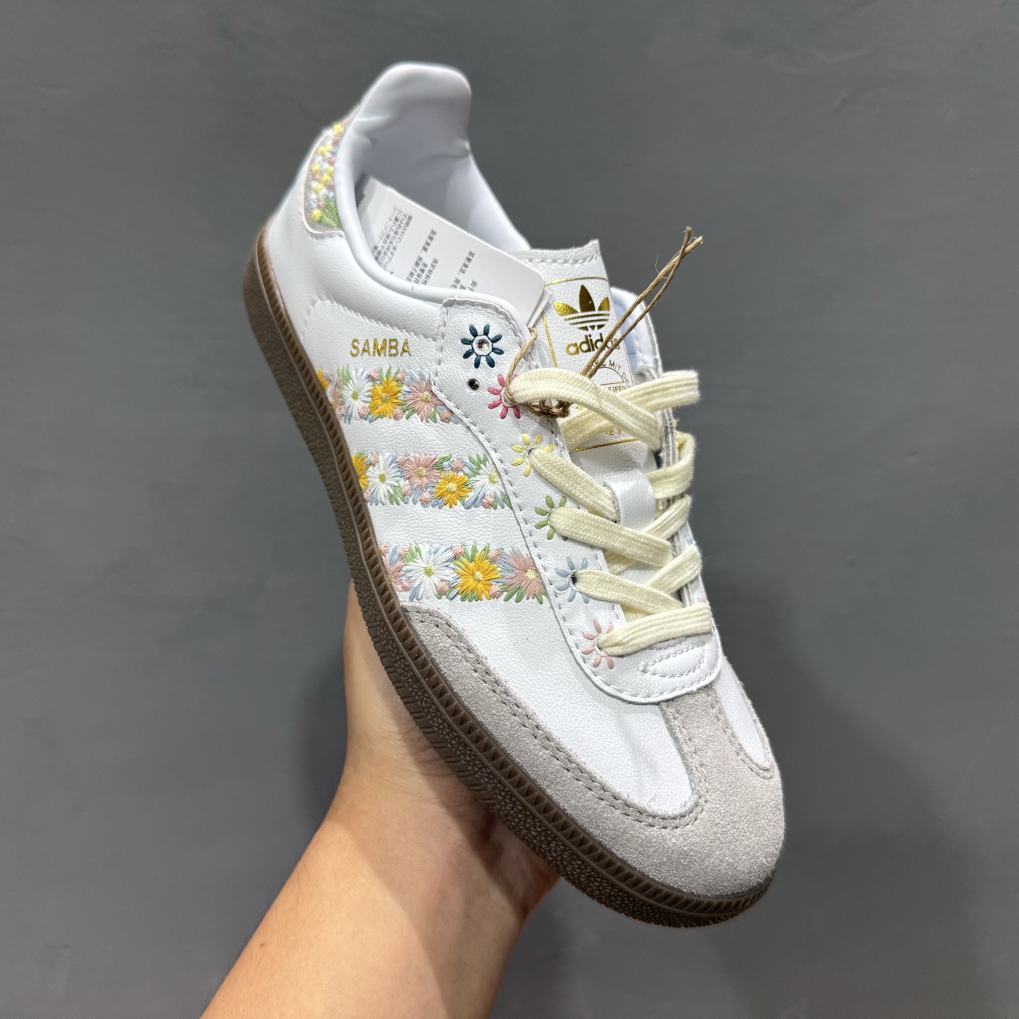 juice x adidas originals SAMBA OG Flower 花卉 白色  HQ5155