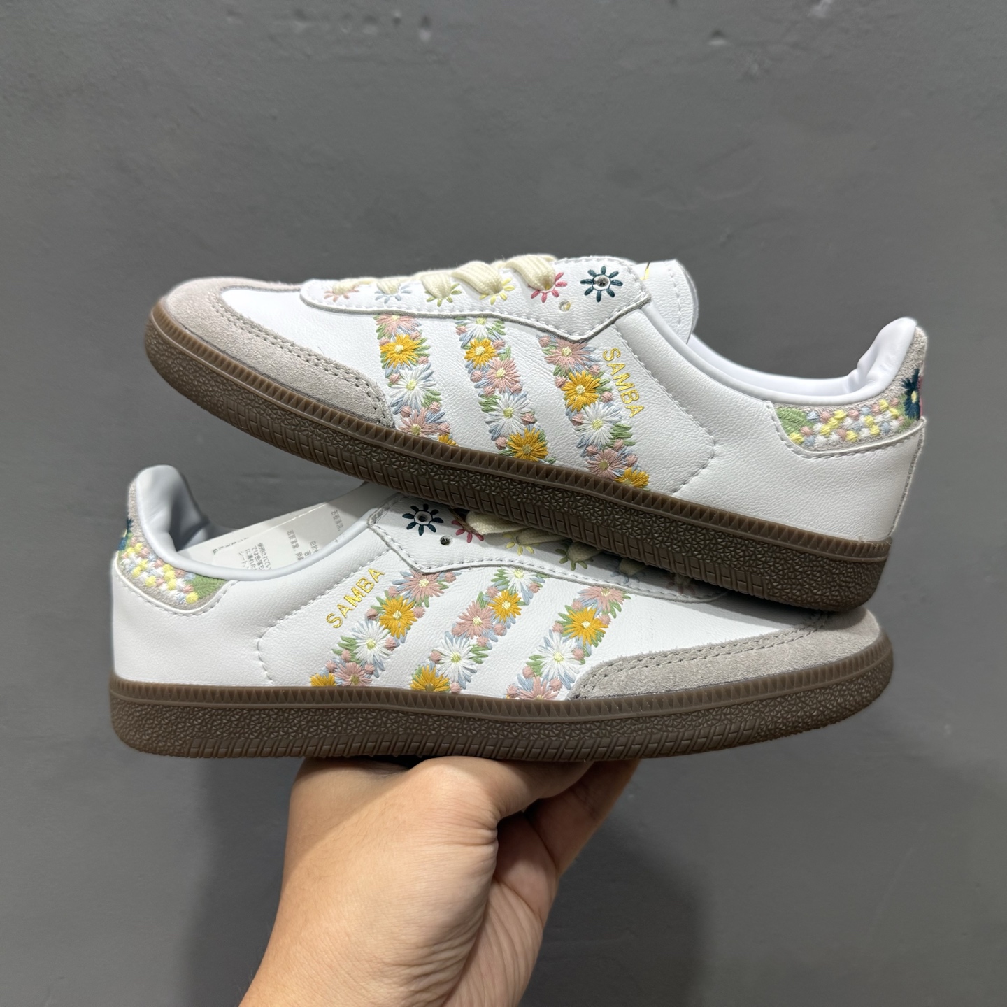 juice x adidas originals SAMBA OG Flower 花卉 白色  HQ5155