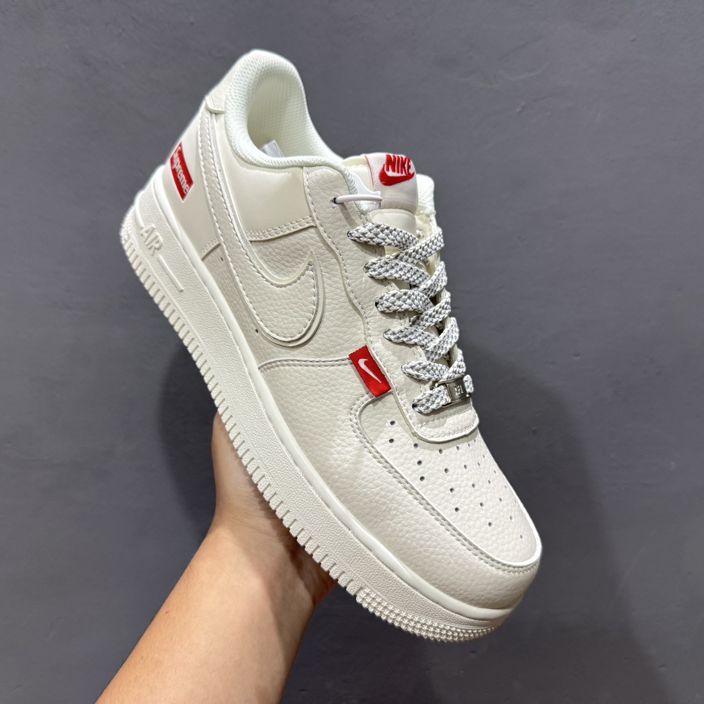 Nike Air Force 1'07 Low Supreme联名 百搭米色 空军一号低帮休闲板鞋 CS5288-011