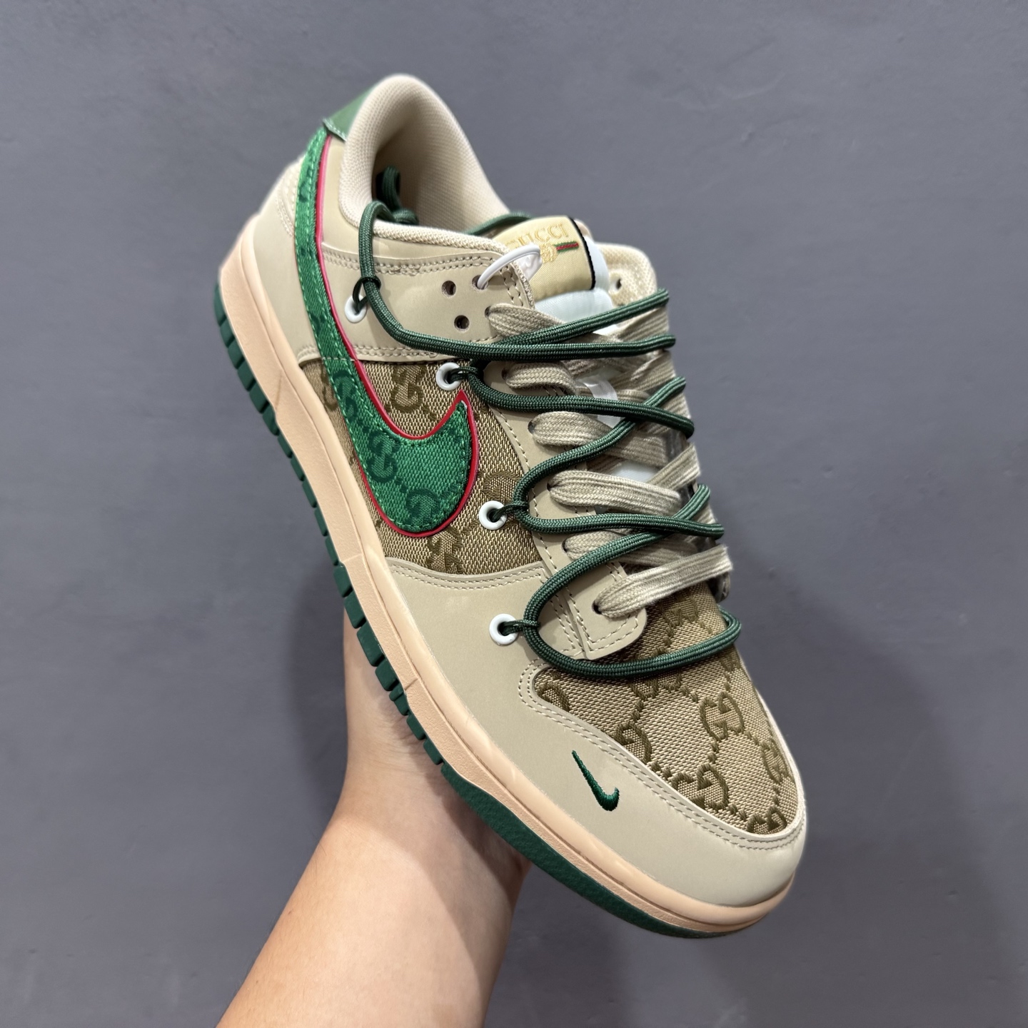 Gucci x Nike Dunk Low 绑带绿勾勾 DM6868-087