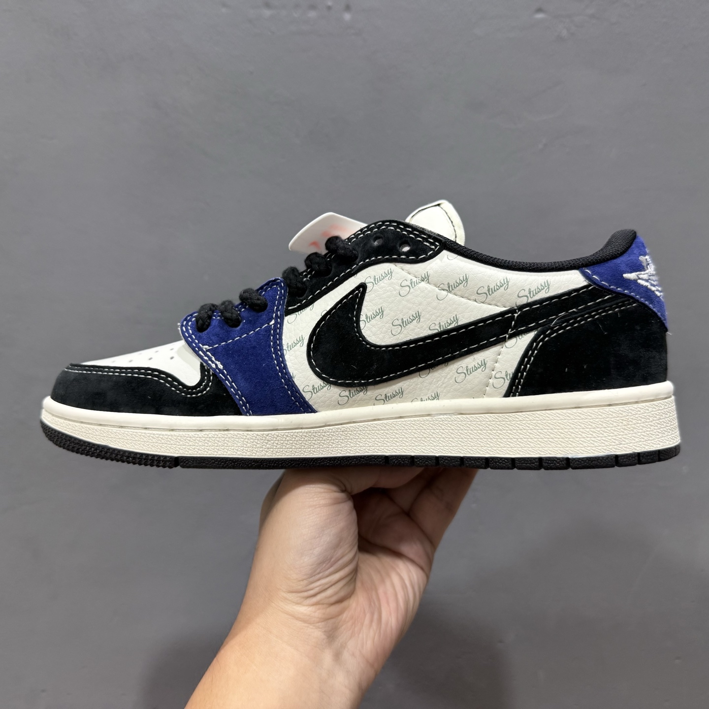 XC版Fragment x Travis Scott x Supreme x 斯图西 Air Jordan 1 Low 三方联名倒钩  SJ2068-126