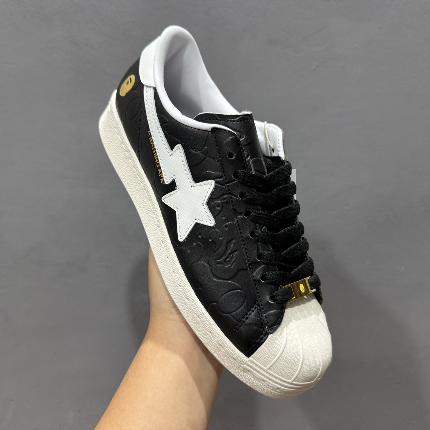 atmos x BAPE x adidas originals SUPERSTAR 白黑色 JQ3666