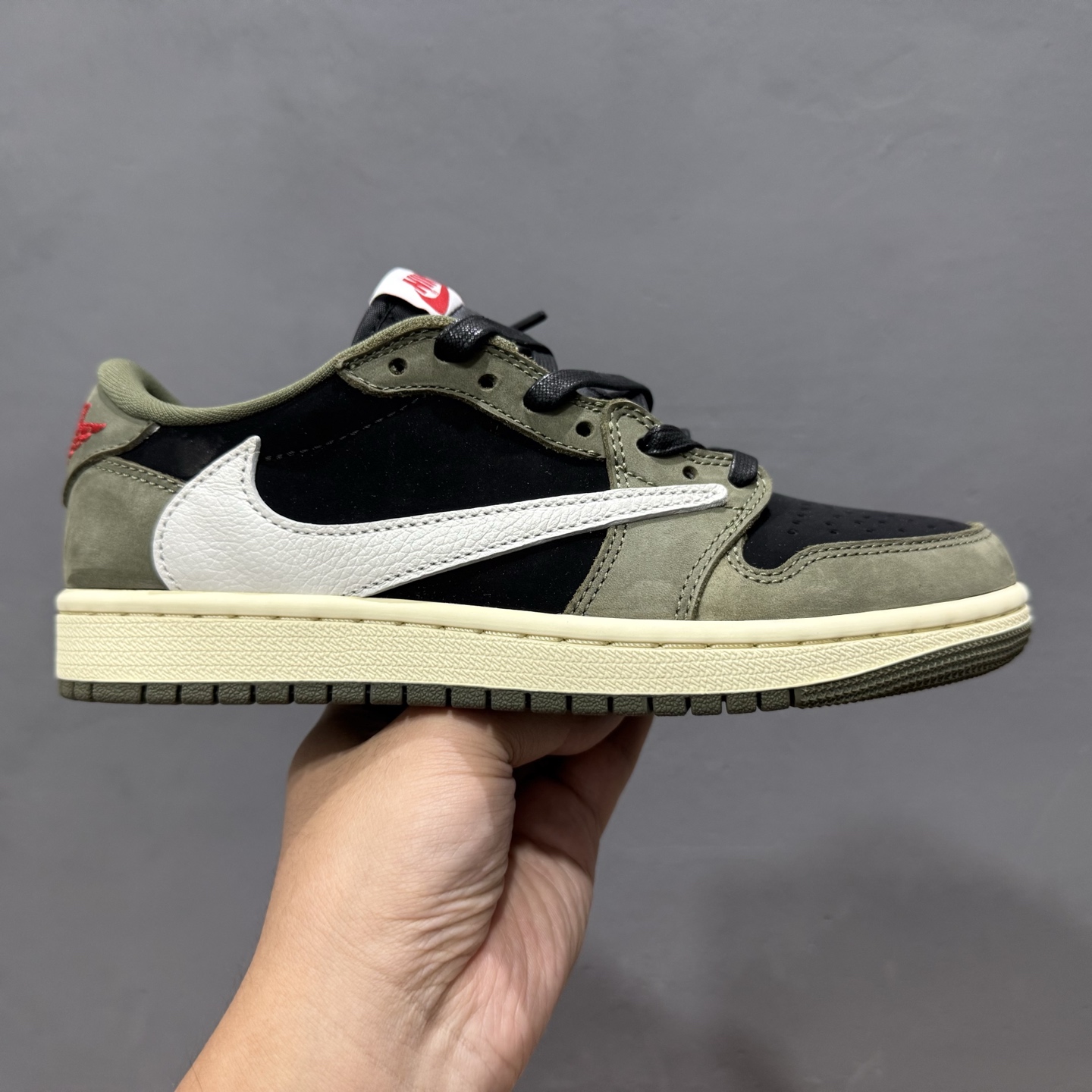 Travis Scott x Fragment Design x Air Jordan 1 Low 乔1AJ1 TS藤原浩闪电三方联名倒钩低帮文化篮球鞋 DM7866-002