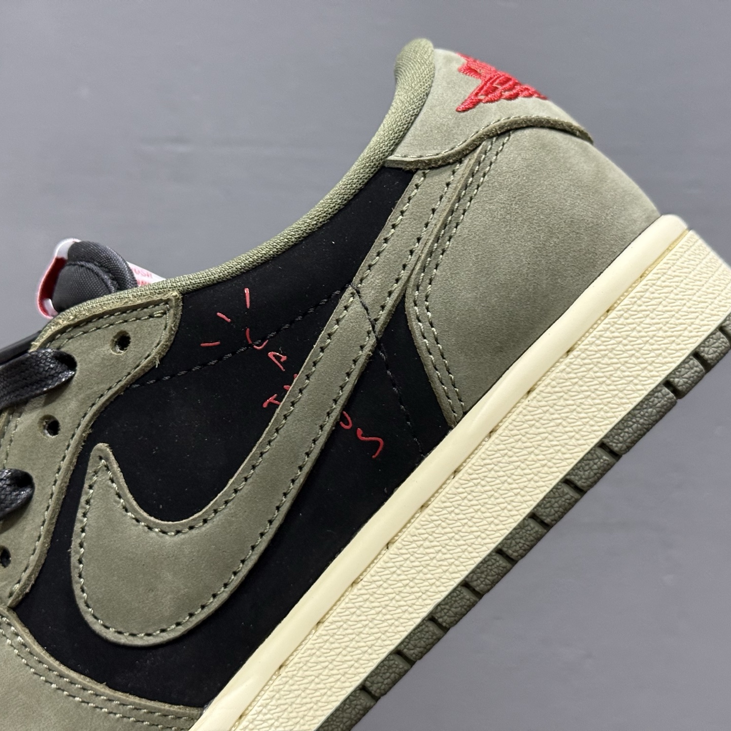 Travis Scott x Fragment Design x Air Jordan 1 Low 乔1AJ1 TS藤原浩闪电三方联名倒钩低帮文化篮球鞋 DM7866-002