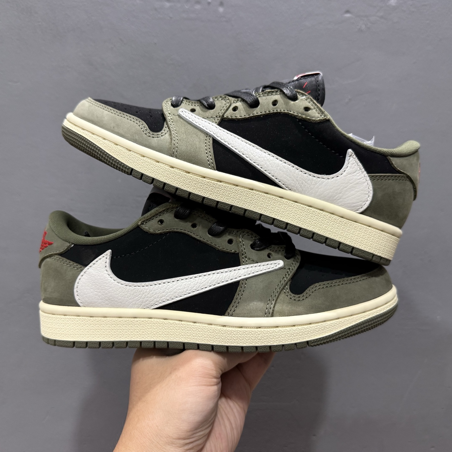 Travis Scott x Fragment Design x Air Jordan 1 Low 乔1AJ1 TS藤原浩闪电三方联名倒钩低帮文化篮球鞋 DM7866-002