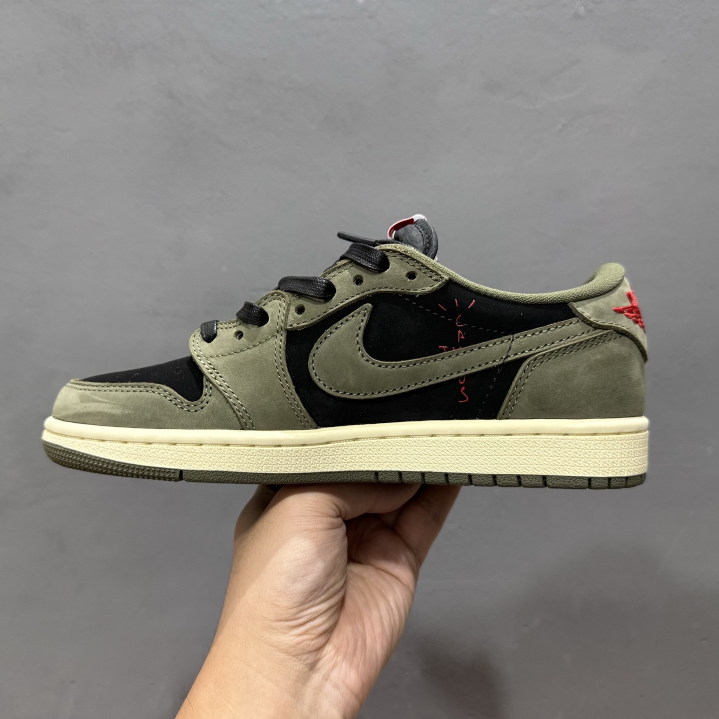 Travis Scott x Fragment Design x Air Jordan 1 Low 乔1AJ1 TS藤原浩闪电三方联名倒钩低帮文化篮球鞋 DM7866-002