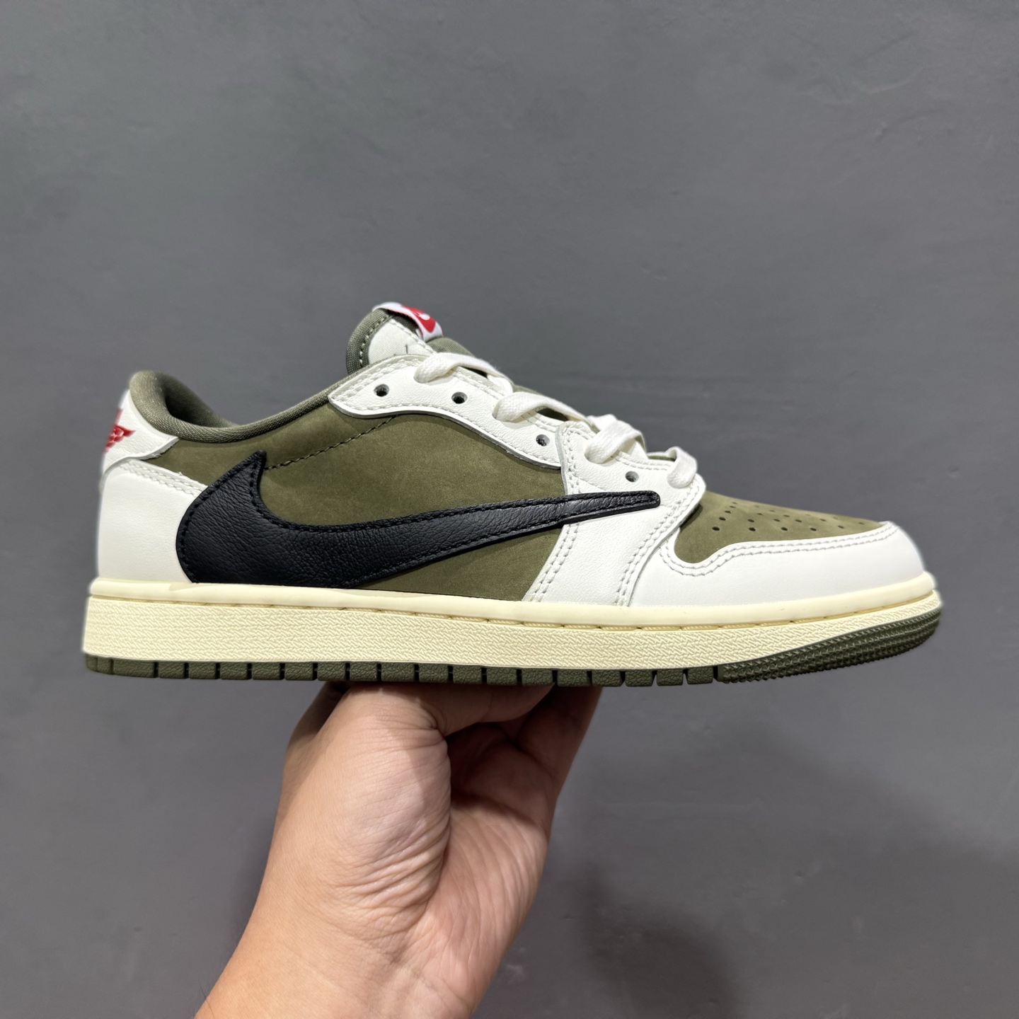 Travis Scott x Fragment Design x Air Jordan 1 Low 乔1AJ1 TS藤原浩闪电三方联名倒钩低帮文化篮球鞋 DM7866-200
