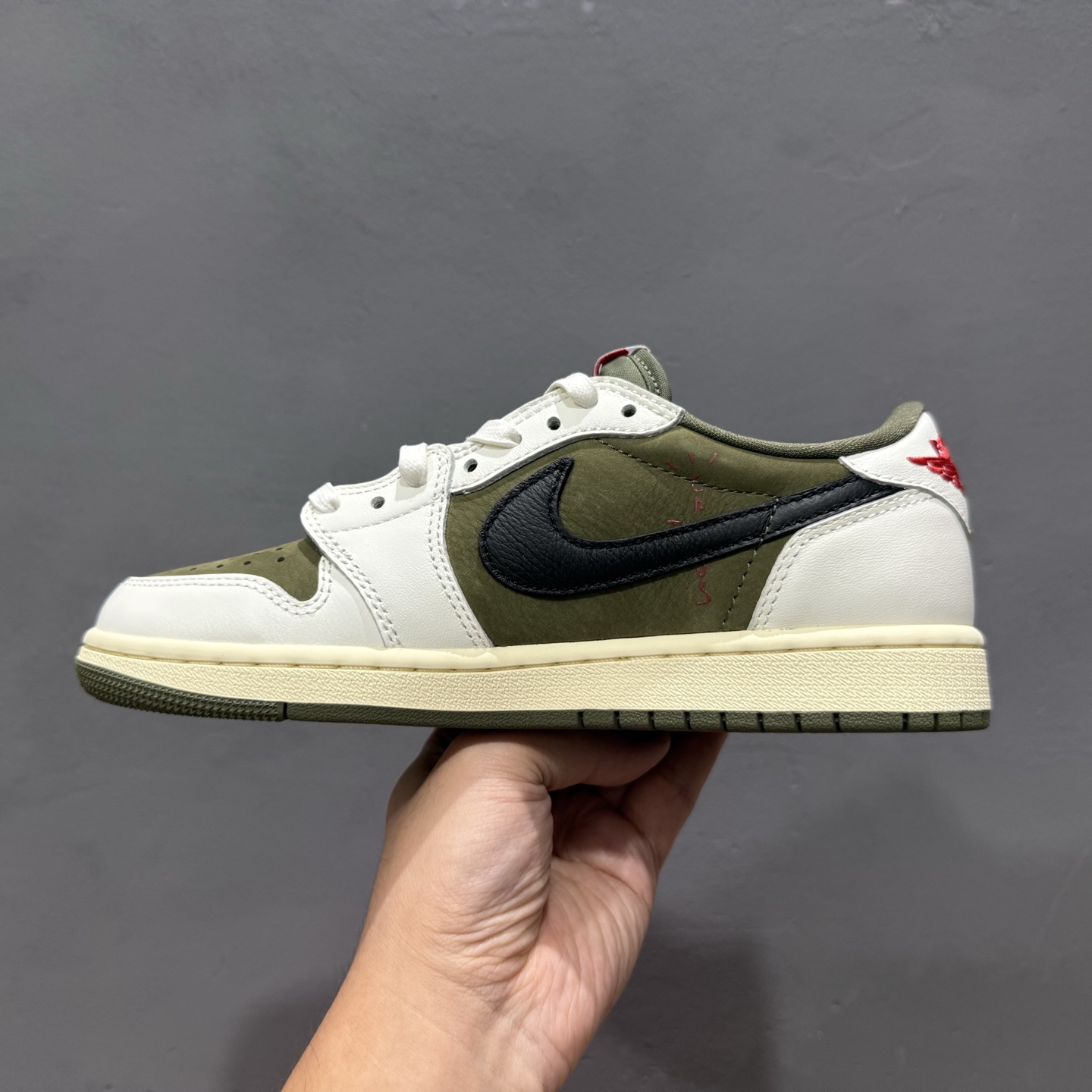 Travis Scott x Fragment Design x Air Jordan 1 Low 乔1AJ1 TS藤原浩闪电三方联名倒钩低帮文化篮球鞋 DM7866-200