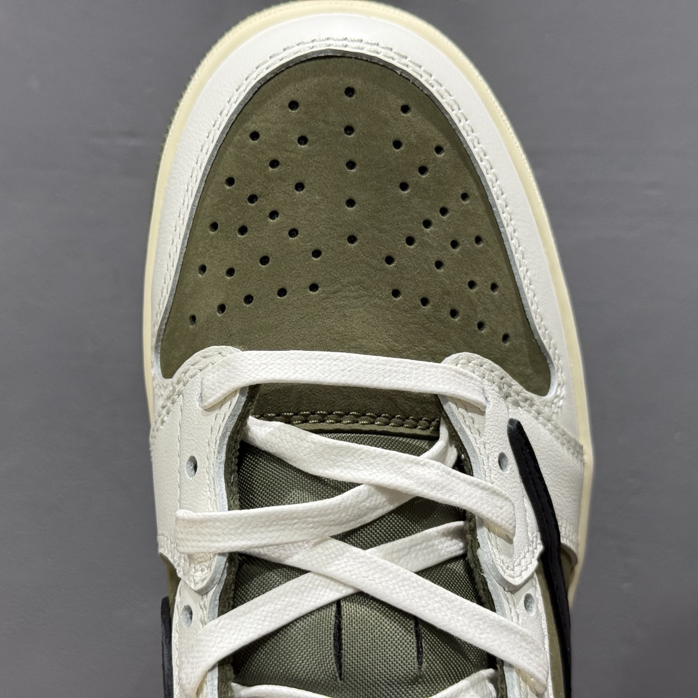 Travis Scott x Fragment Design x Air Jordan 1 Low 乔1AJ1 TS藤原浩闪电三方联名倒钩低帮文化篮球鞋 DM7866-200