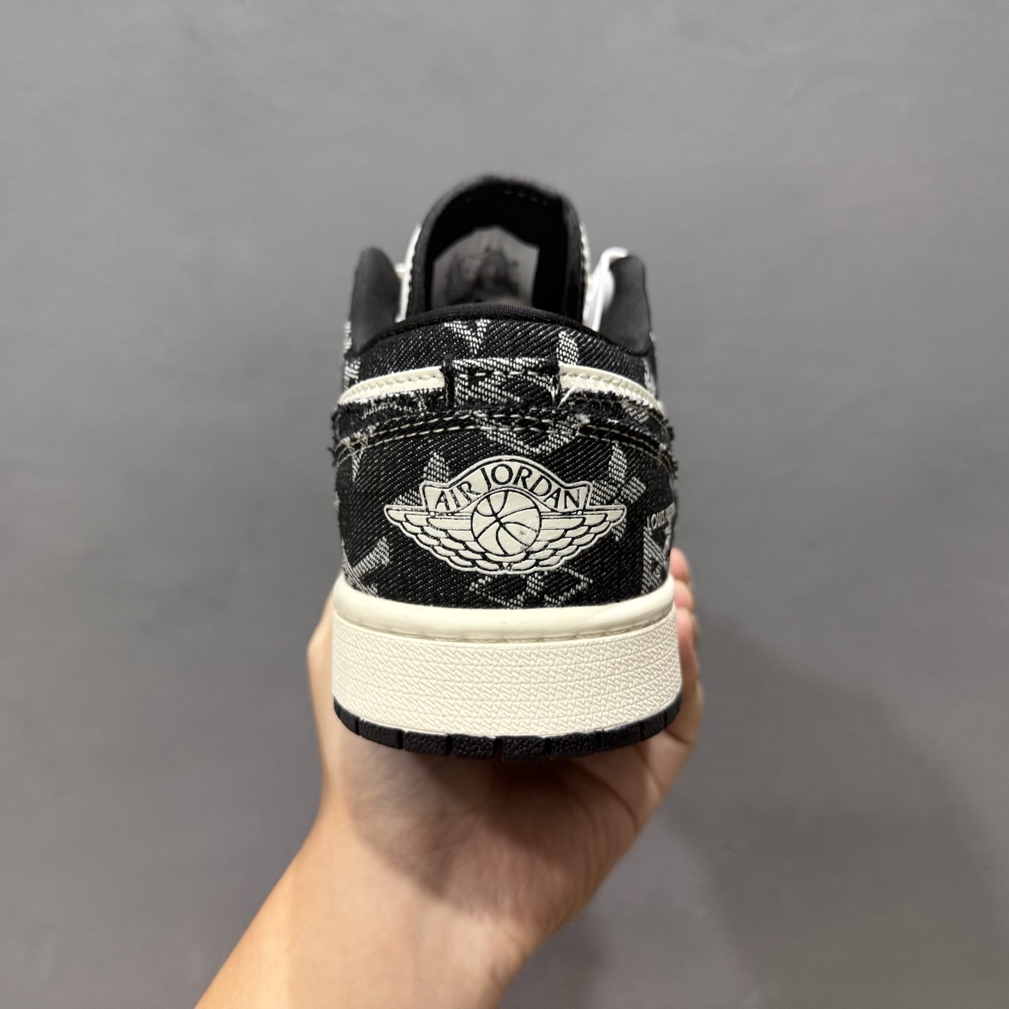 Air Jordan 1 Low AJ1 乔1 LV联名 黑布红标 高端定制 低帮复古篮球鞋  YX5066-369