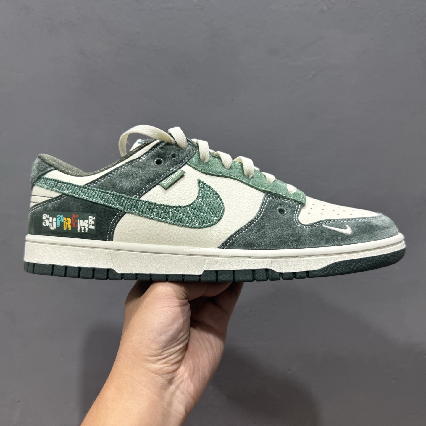 XC版Nike SB Dunk Low x Supreme x UNDEFEATED 白绿翻毛  DJ2024-042