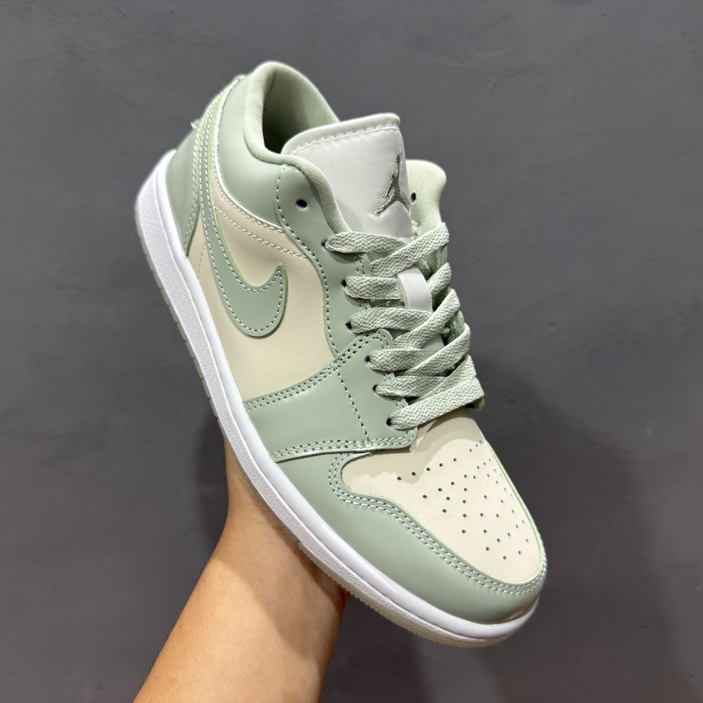 过验版本 Air Jordan 1 Low AJ1 乔1琥珀绿 低帮文化休闲板鞋 HF4078-100