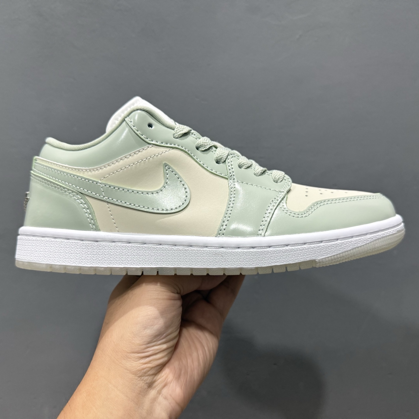 过验版本 Air Jordan 1 Low AJ1 乔1琥珀绿 低帮文化休闲板鞋 HF4078-100
