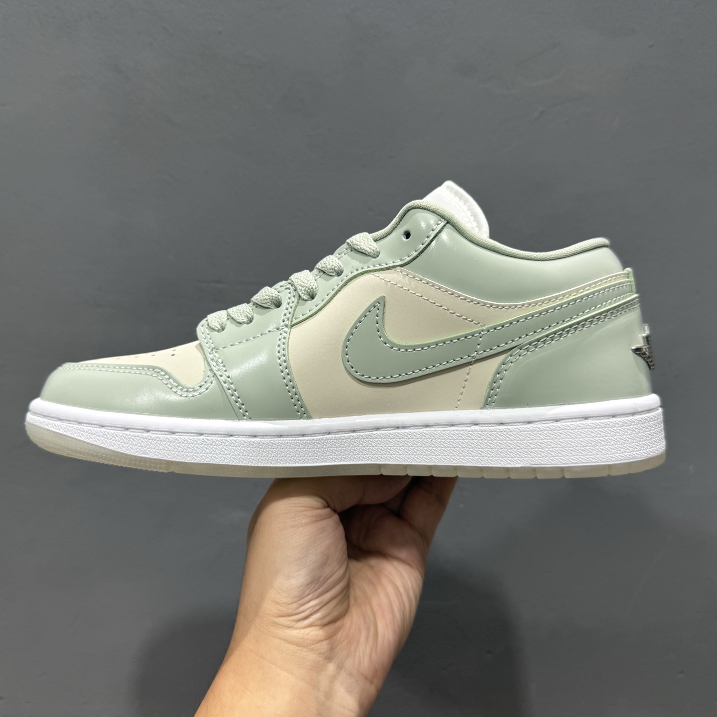 过验版本 Air Jordan 1 Low AJ1 乔1琥珀绿 低帮文化休闲板鞋 HF4078-100