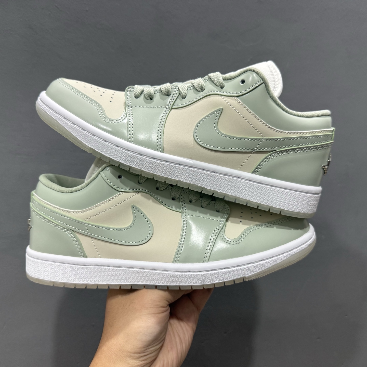 过验版本 Air Jordan 1 Low AJ1 乔1琥珀绿 低帮文化休闲板鞋 HF4078-100