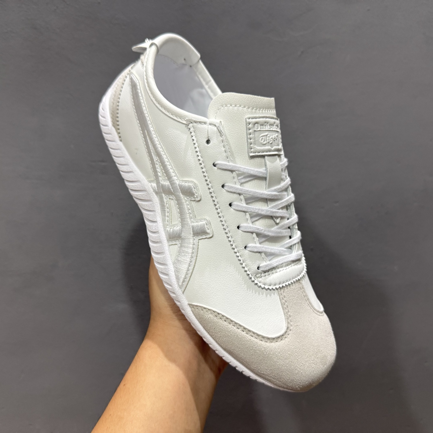 Tiger鬼冢虎 Sclaw 白黑线 低帮生活休闲袜子鞋 1183B969-100