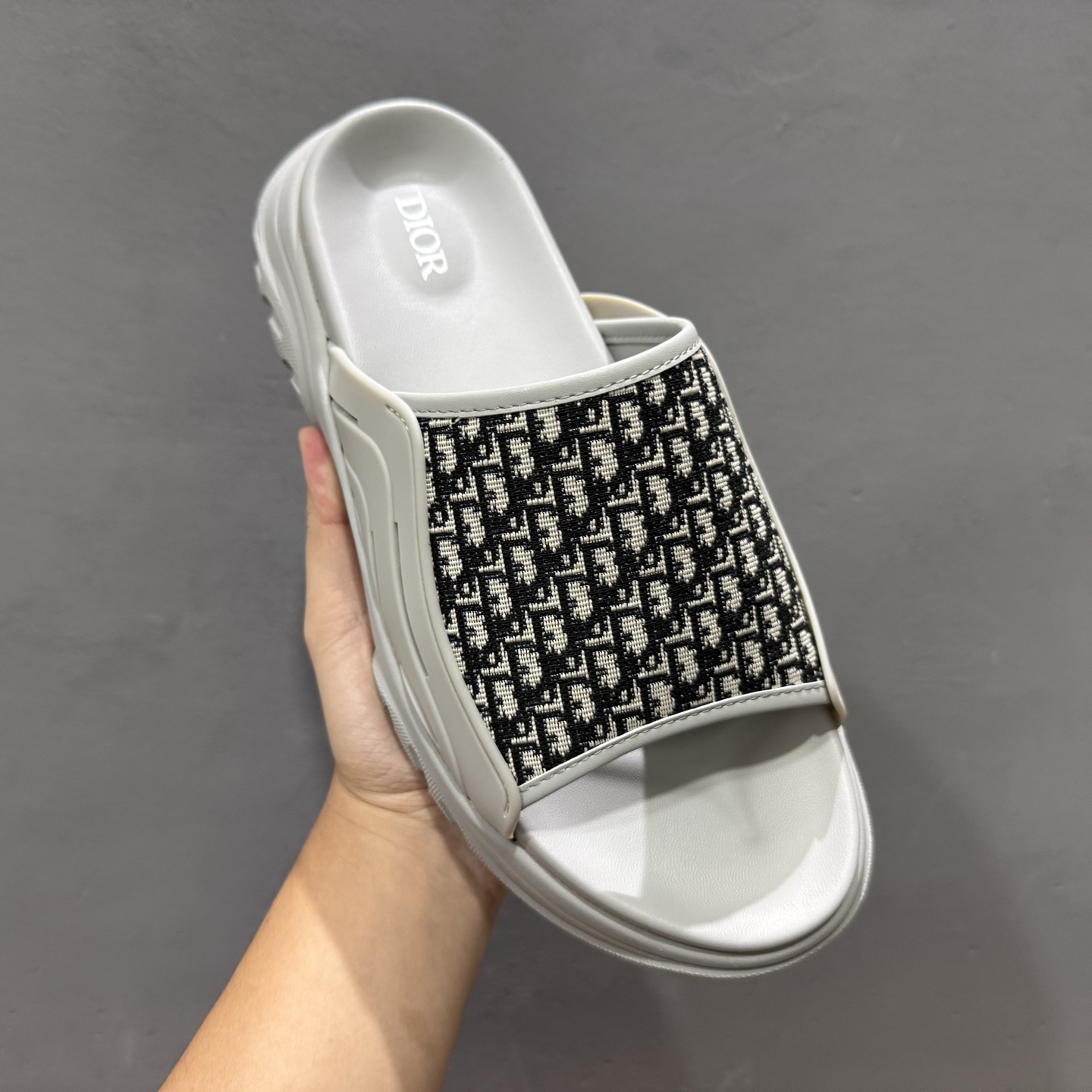 广东纯原版本Dior迪奥最新款H-Town系列Oblique厚底拖鞋凉鞋