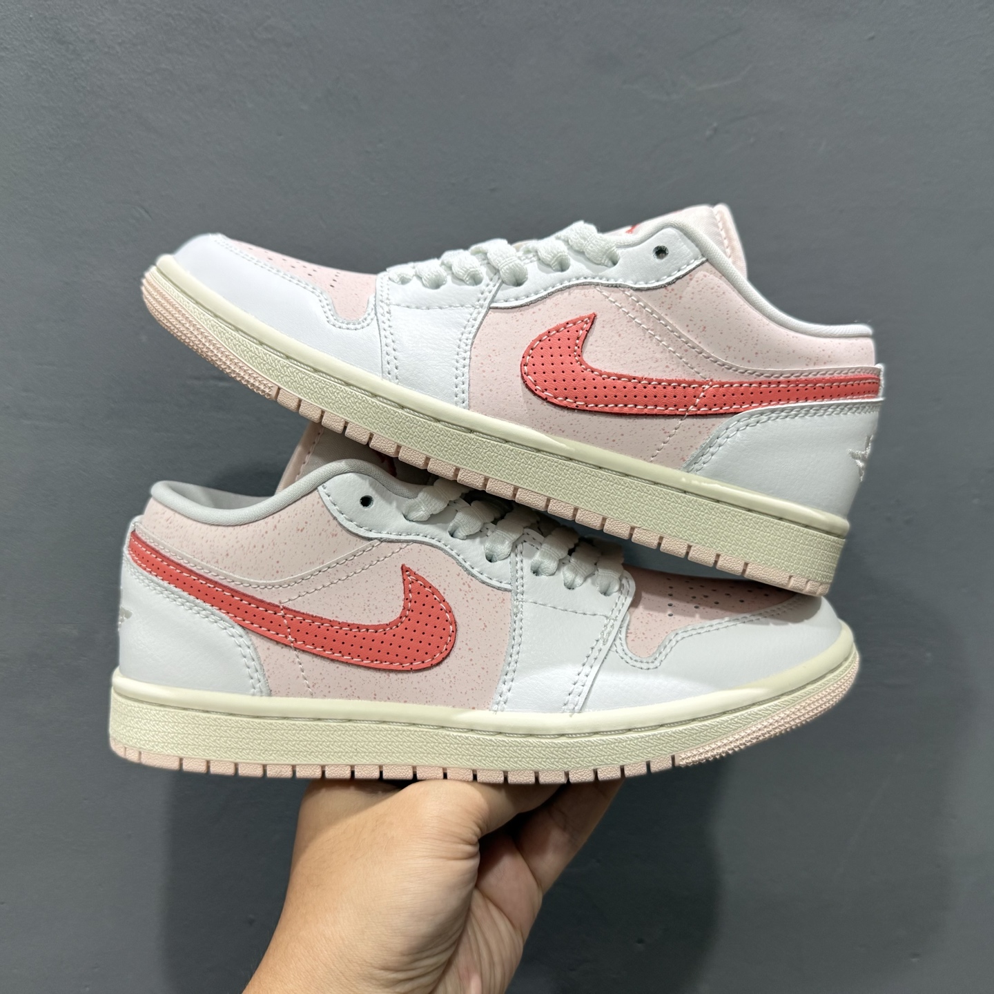 G版纯原 Air Jordan 1 Low AJ1 乔1白粉红 低帮文化休闲运动板鞋 IB8156-133