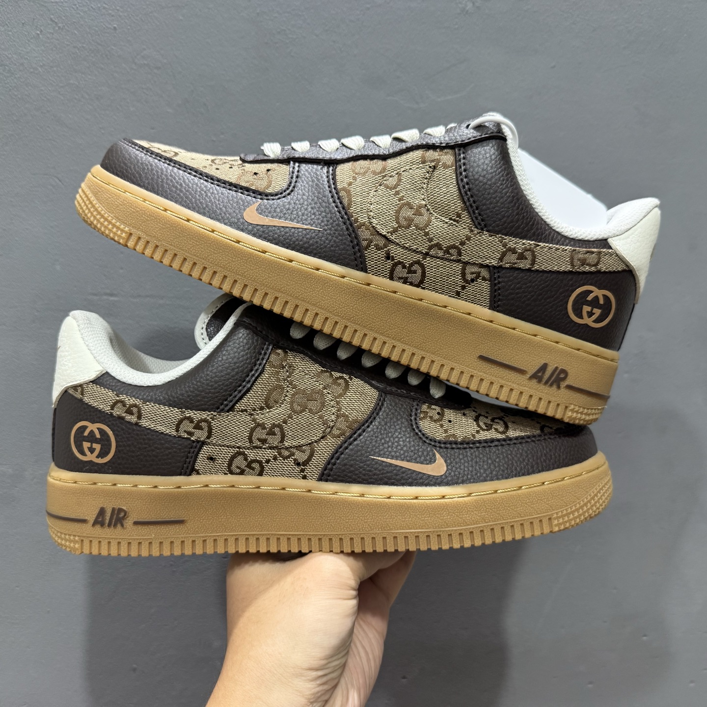 Nike Air Force 1'07 Low 古驰联名 咖啡棕生胶 空军一号低帮休闲板鞋 LW9279-004