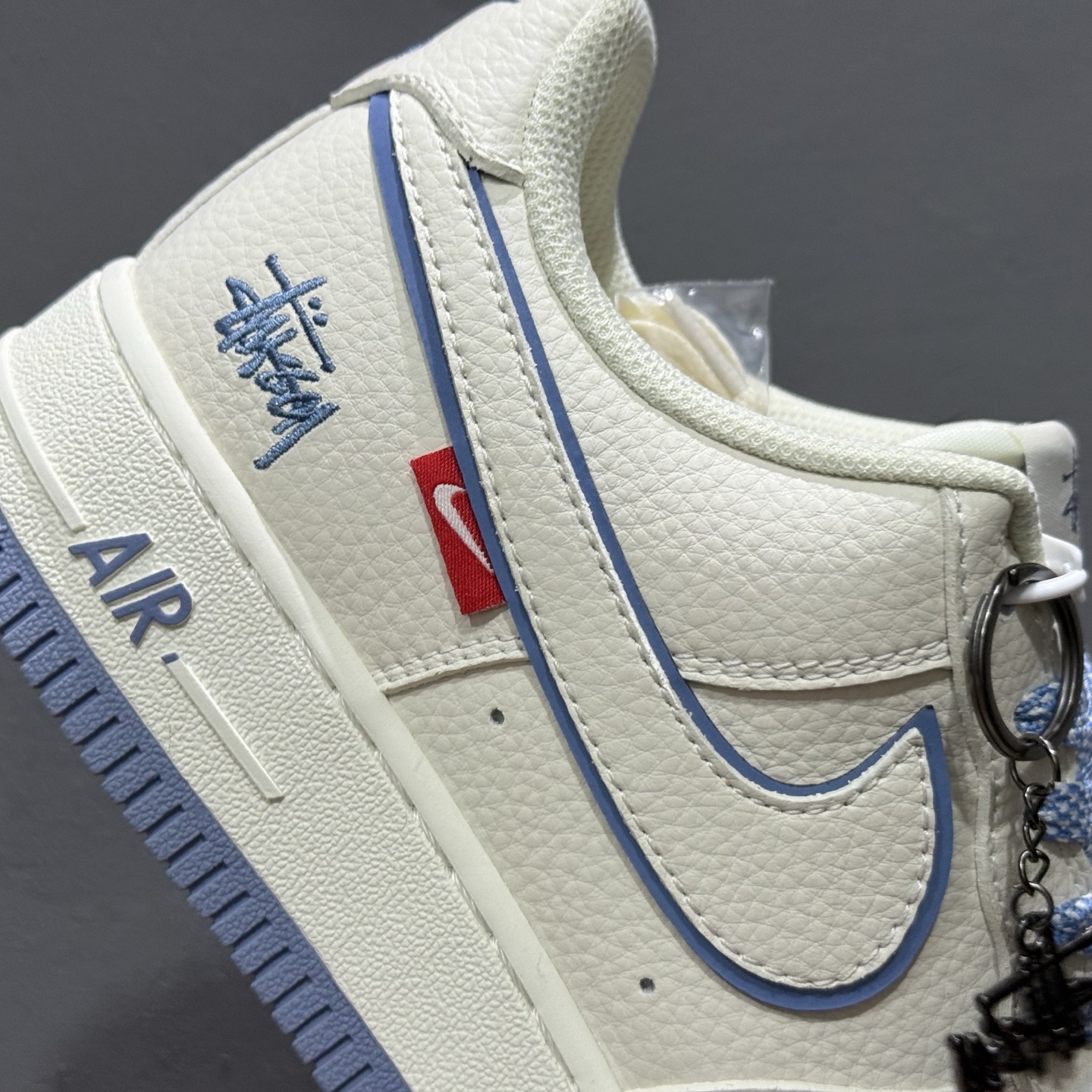 独家实拍C版 Nike Air Force 1 Low 07 x Stussy 白蓝小勾满天星 CS5288-019 独家实拍C版 Nike Air Force 1 Low 07 x Stussy 白蓝小勾满天星 CS5288-019