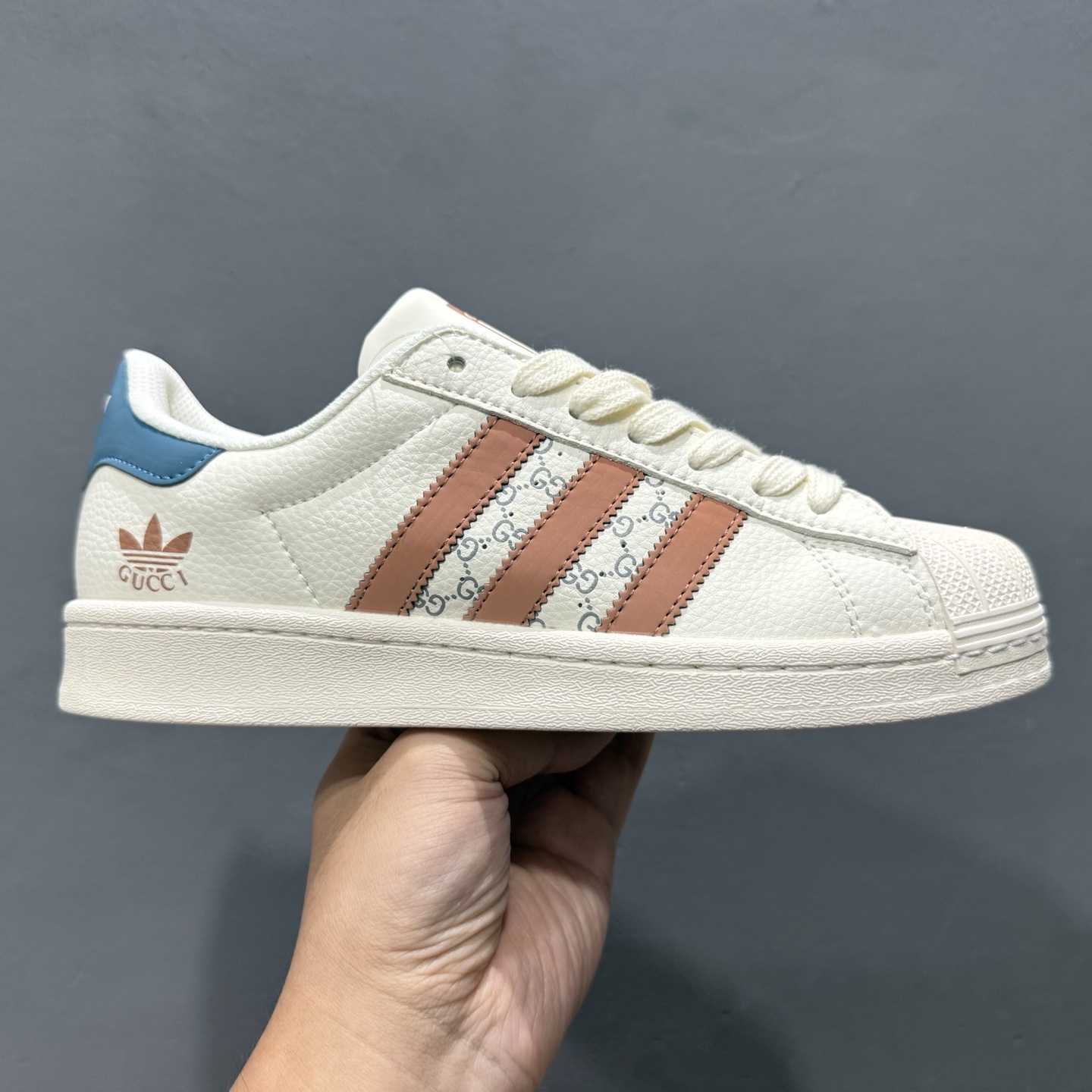 #纯原 CLOT x AD Originals Supertar#贝壳头CUCCI联名限定 贴合柔软皮料蓝白粉色三杆配色 #纯原 CLOT x AD Originals Supertar#贝壳头CUCCI联名限定 贴合柔软皮料蓝白粉色三杆配色