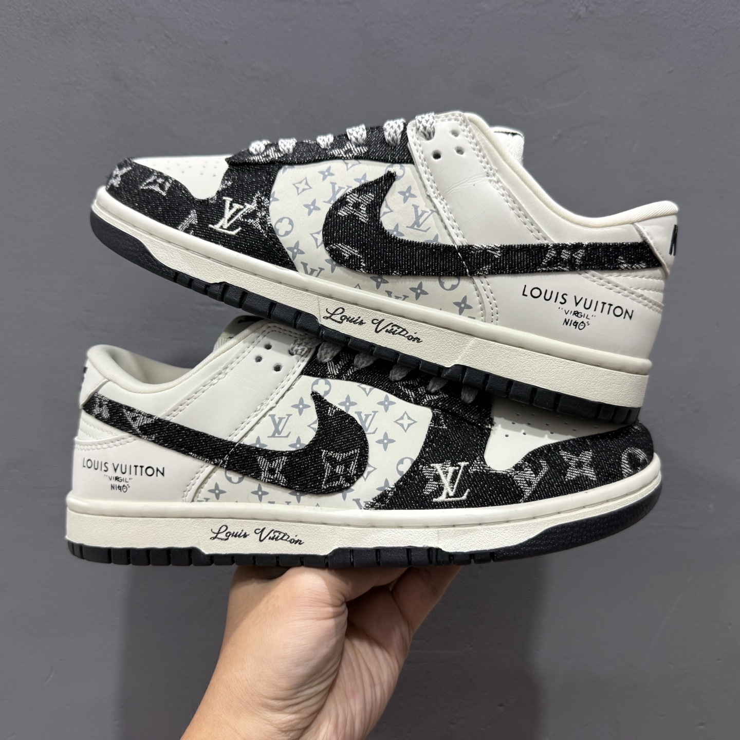 Nike SB Dunk Low LV联名 米黑牛仔 周年高端定制 低帮休闲板鞋 JH8310-946