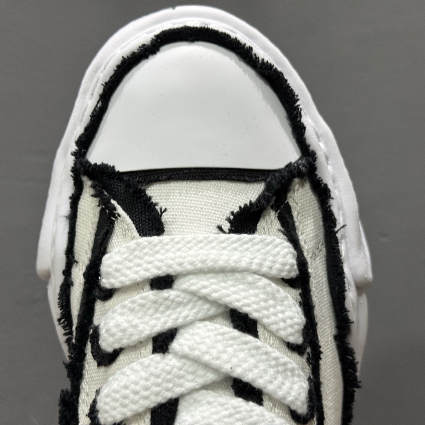 Maison Mihara Yasuhiro x AMIRI Skel-Top Low MMY 三原康裕 圆头系带 低帮 帆布 溶解鞋