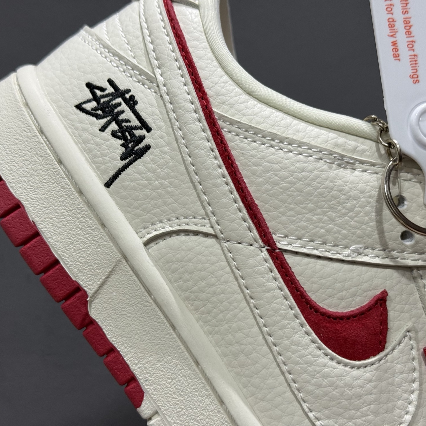 独家实拍Nike SB Dunk Low 联名 白红双勾 周年高端定制 低帮休闲板鞋 LW1818-119